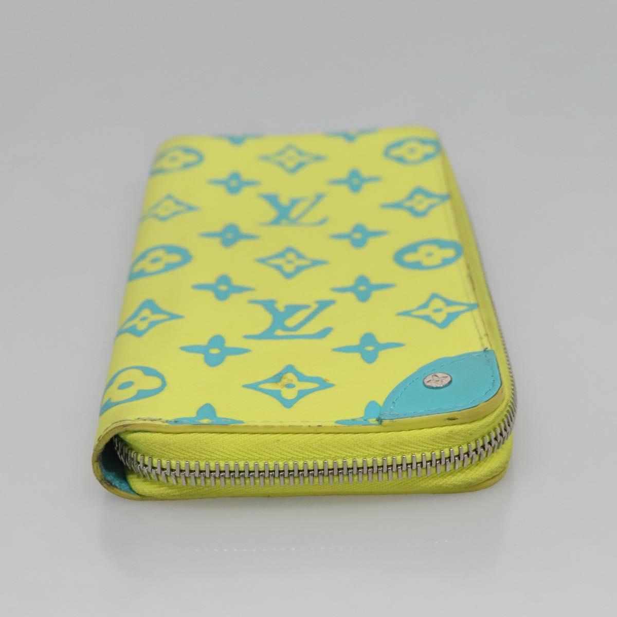 LOUIS VUITTON Playground Zippy Wallet Vertical Wallet Yellow M82005 Auth 132783
