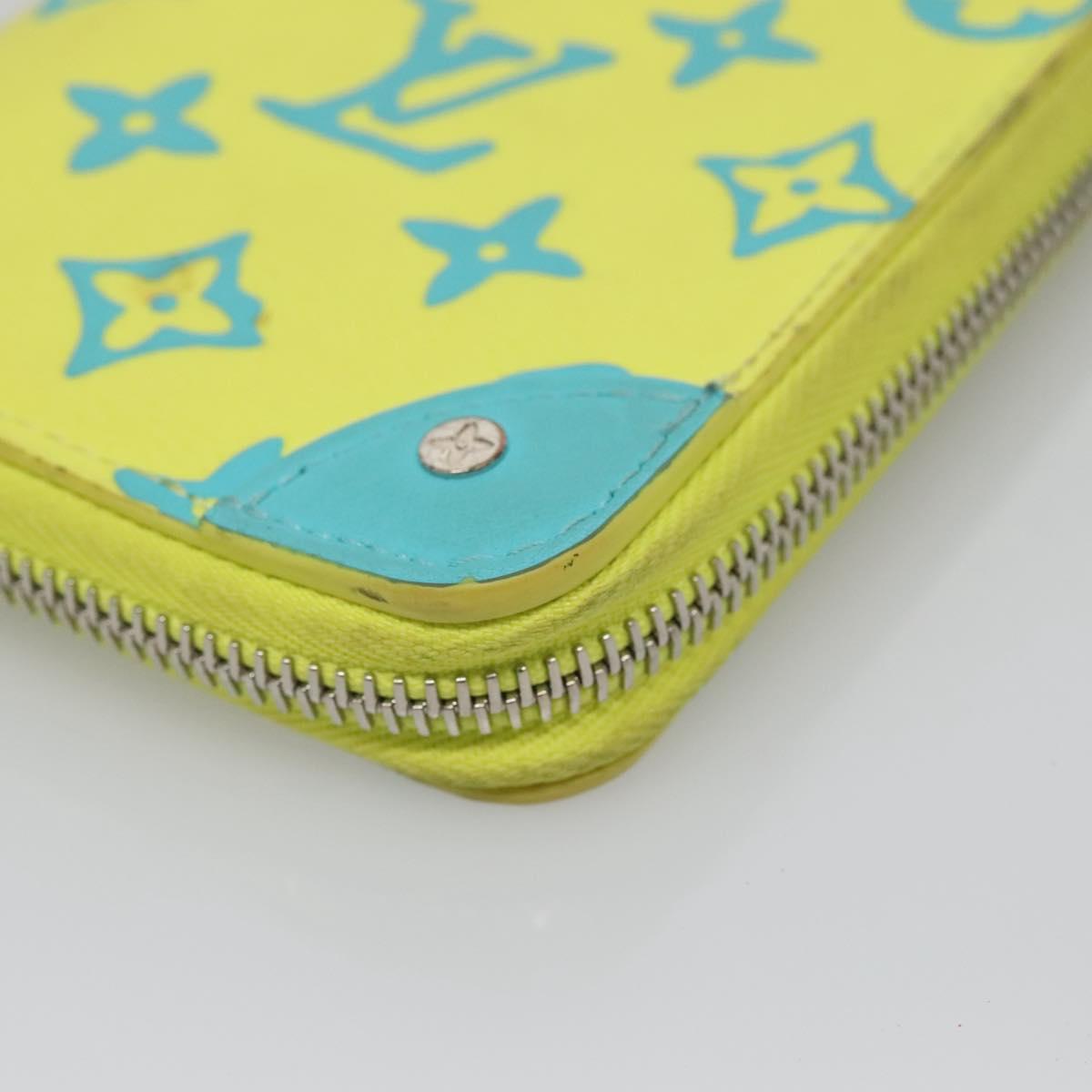 LOUIS VUITTON Playground Zippy Wallet Vertical Wallet Yellow M82005 Auth 132783