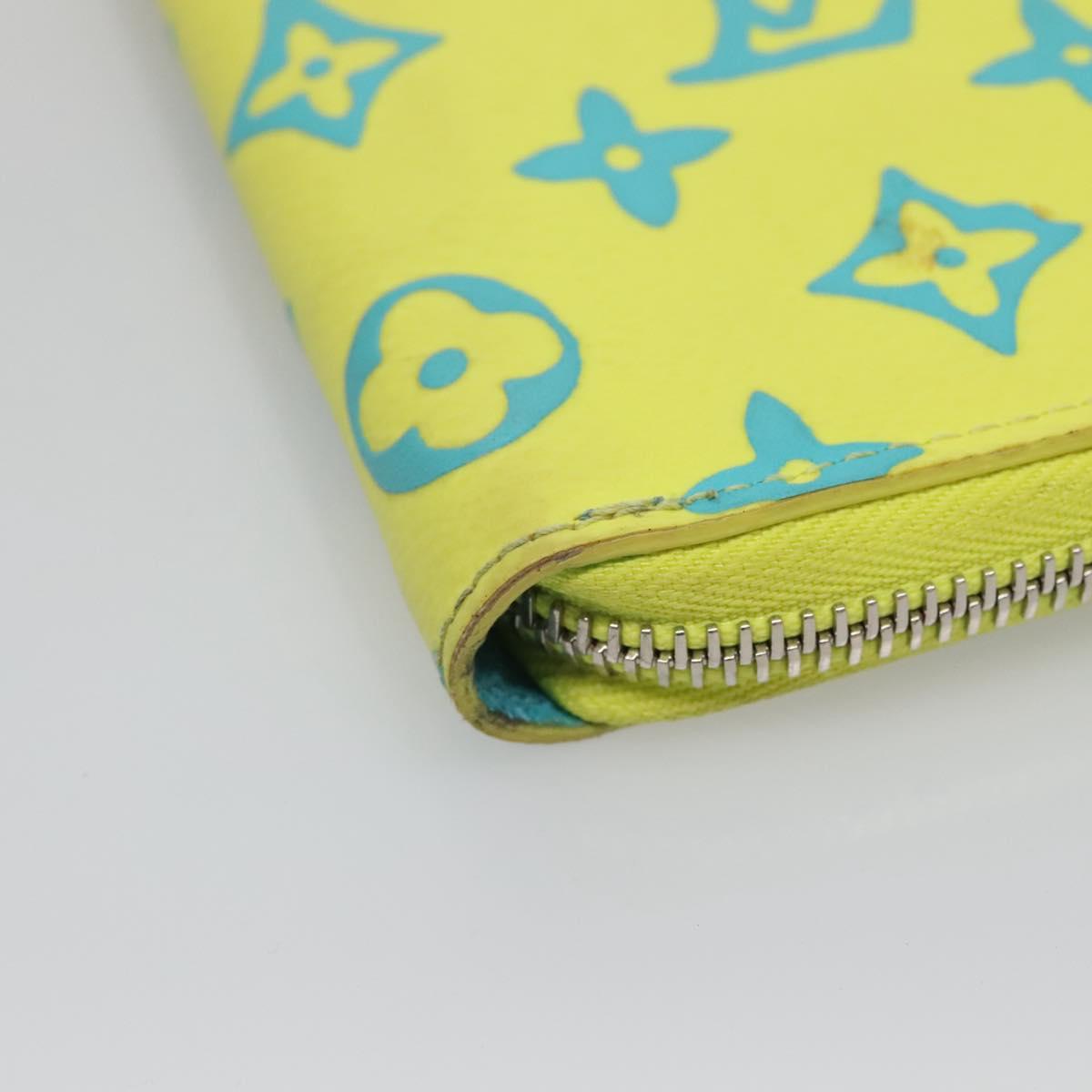 LOUIS VUITTON Playground Zippy Wallet Vertical Wallet Yellow M82005 Auth 132783