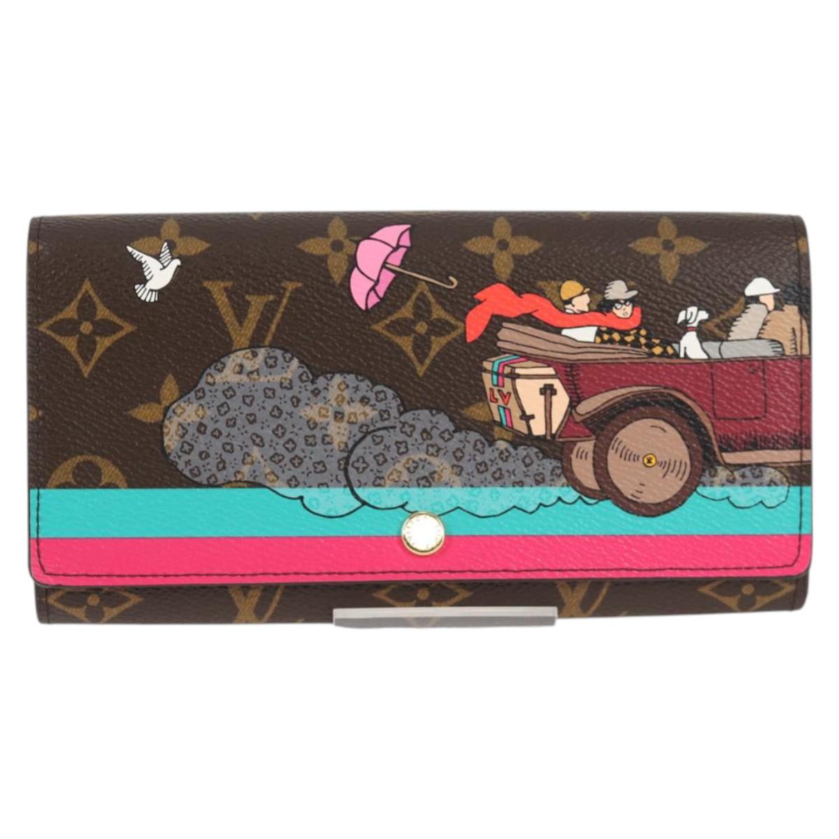 LOUIS VUITTON Monogram 2015 Christmas Portefeuille Sarah M61359 LV Auth 132795V