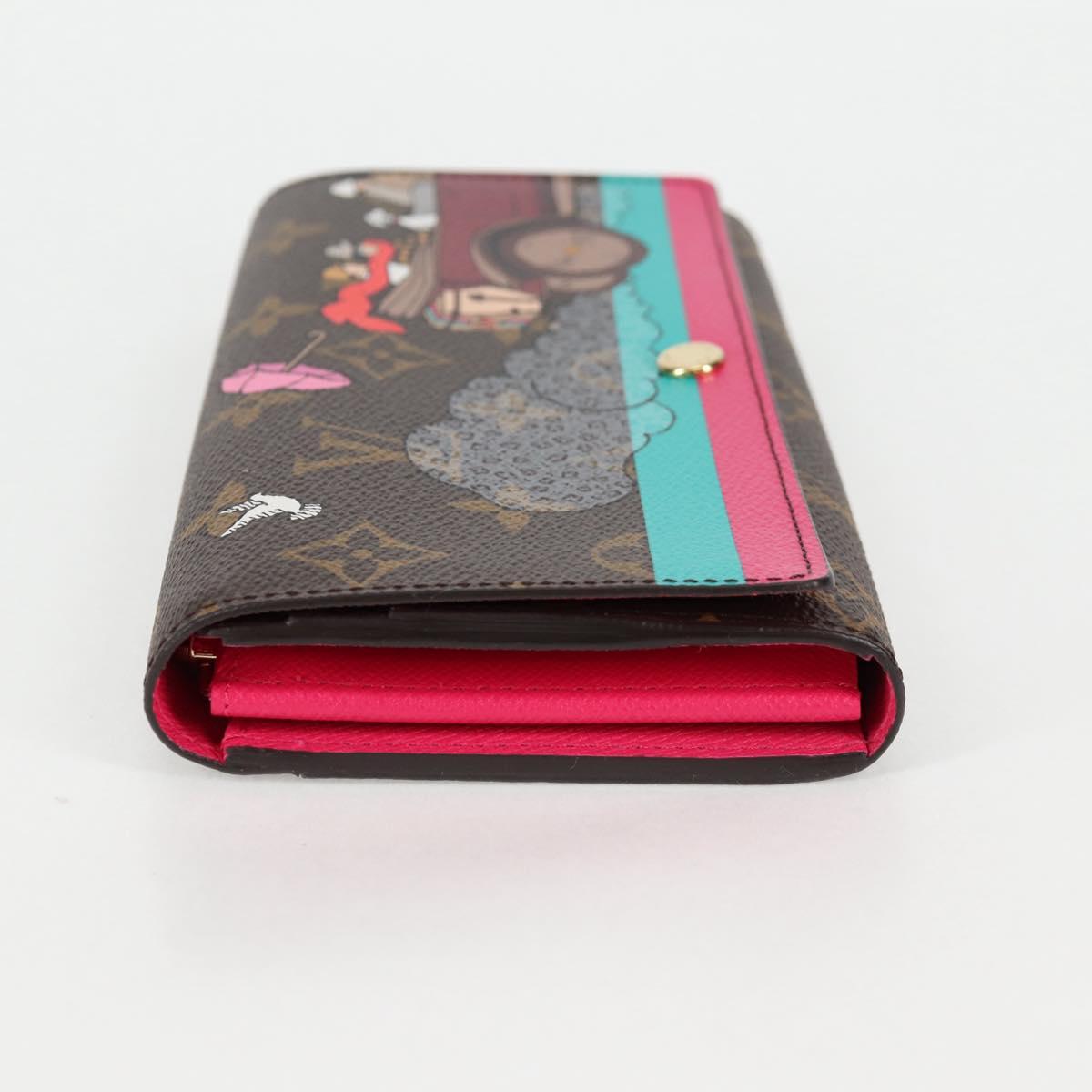 LOUIS VUITTON Monogram 2015 Christmas Portefeuille Sarah M61359 LV Auth 132795V