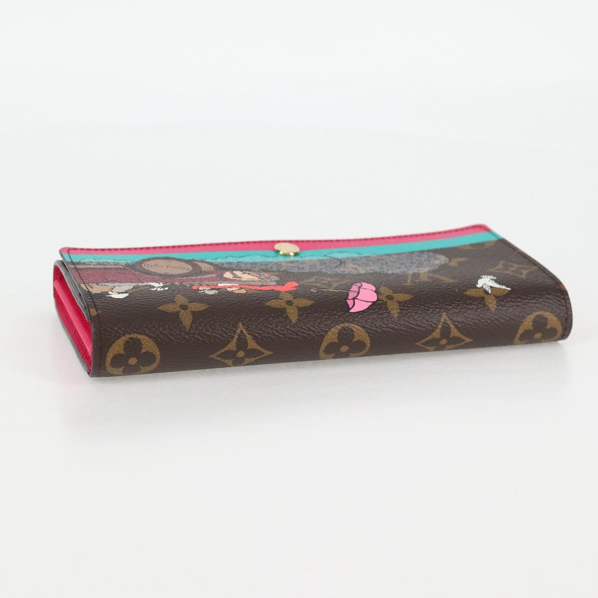 LOUIS VUITTON Monogram 2015 Christmas Portefeuille Sarah M61359 LV Auth 132795V