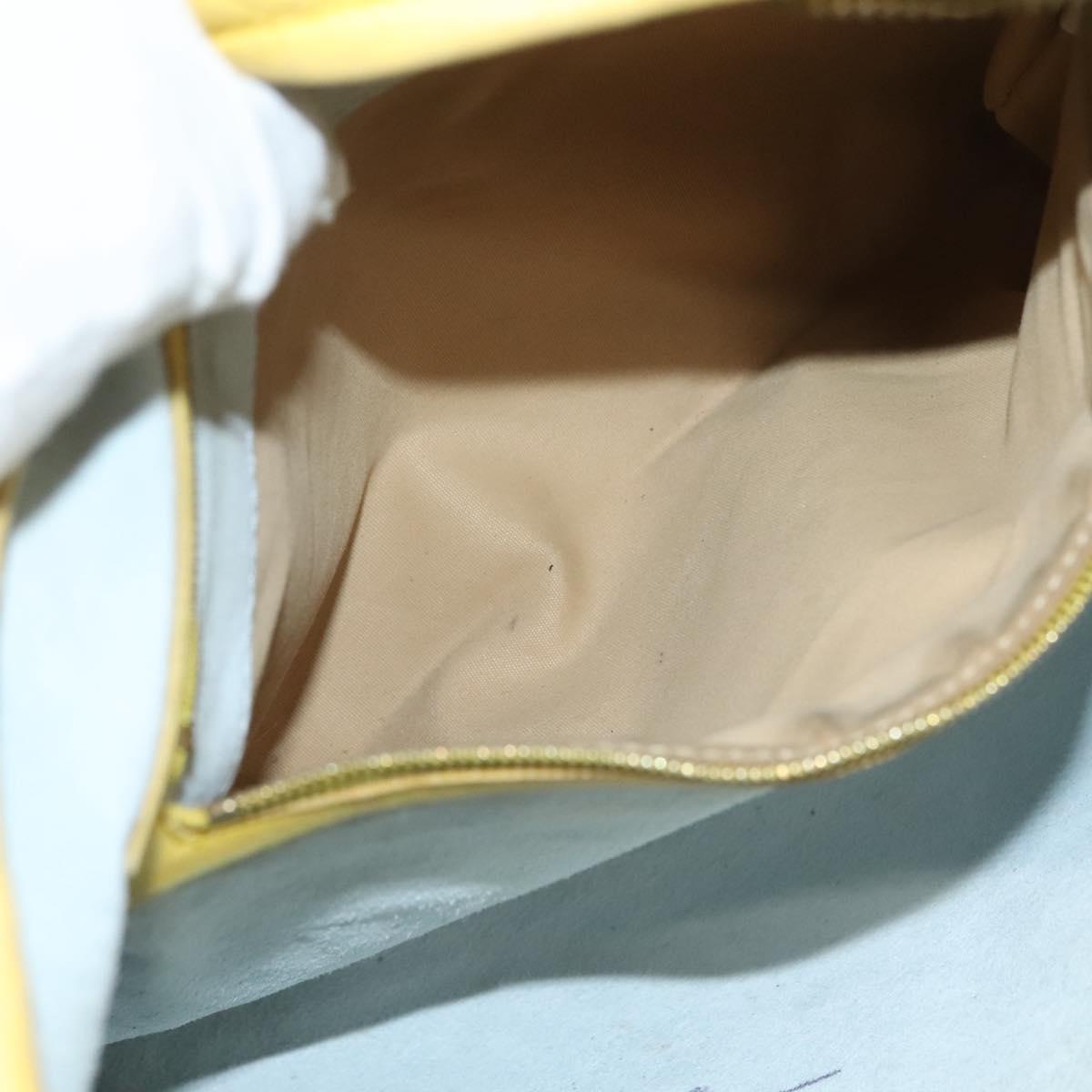 BOTTEGA VENETA INTRECCIATO Hobo Bag Leather Yellow Gold 115653 Auth 132816