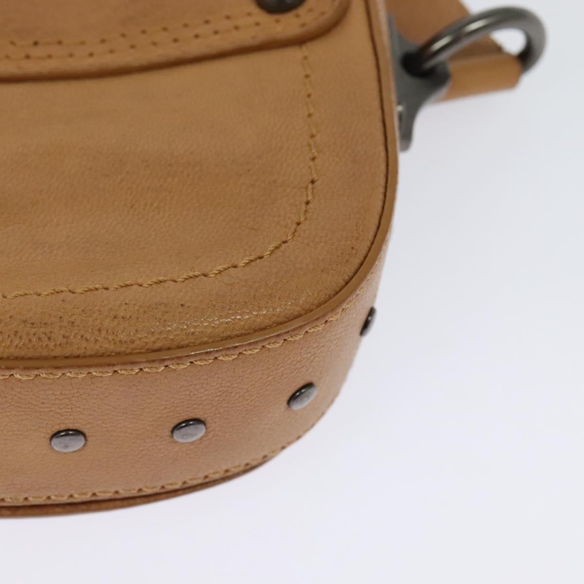 CELINE Shoulder Bag Leather Brown Auth 132824