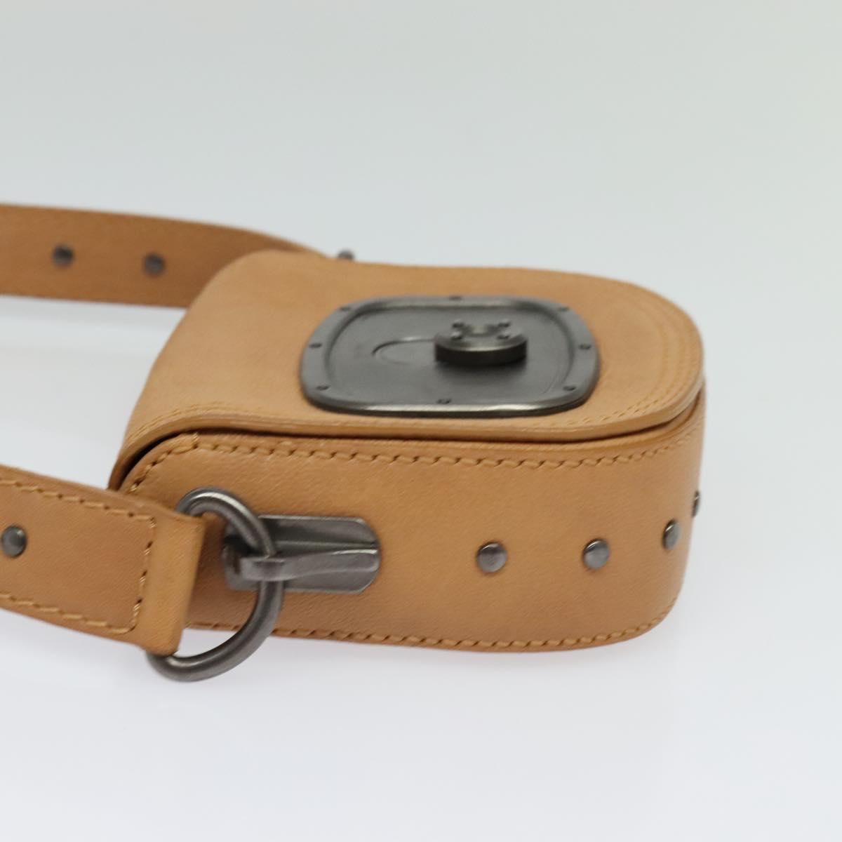 CELINE Shoulder Bag Leather Brown Auth 132824