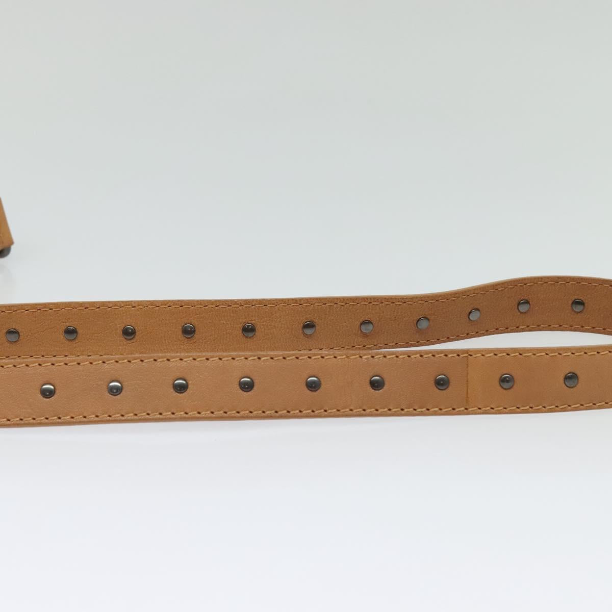 CELINE Shoulder Bag Leather Brown Auth 132824