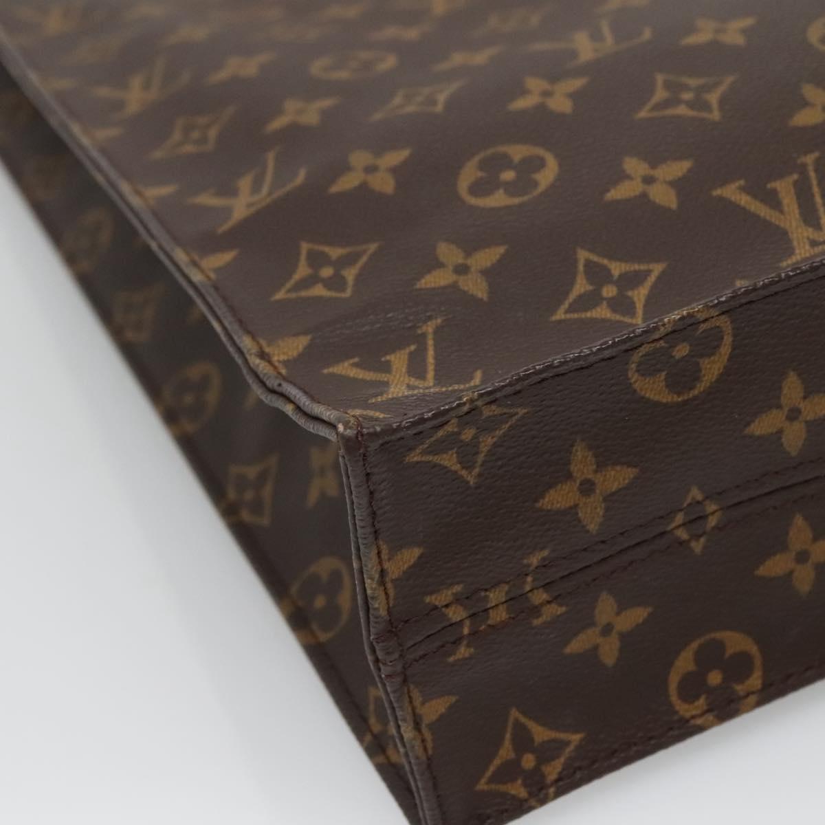 LOUIS VUITTON Monogram Sac Plat Hand Bag M51140 LV Auth 132837