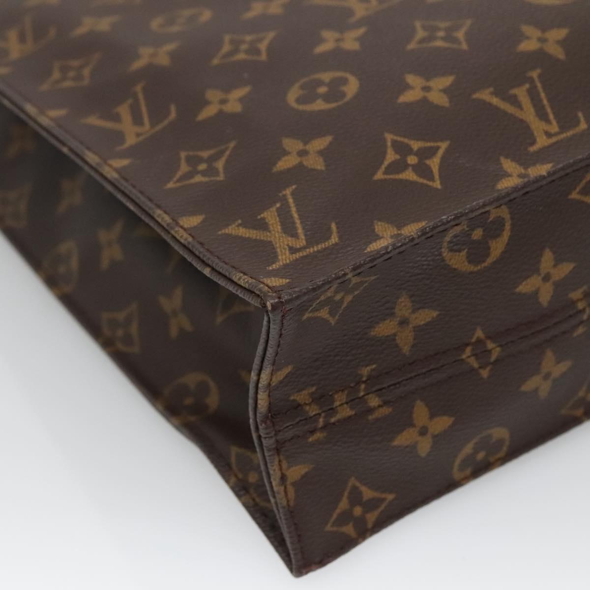 LOUIS VUITTON Monogram Sac Plat Hand Bag M51140 LV Auth 132837