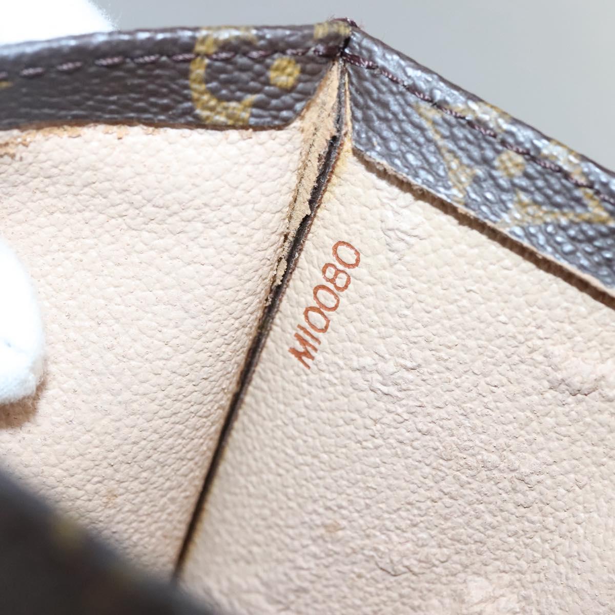 LOUIS VUITTON Monogram Sac Plat Hand Bag M51140 LV Auth 132837