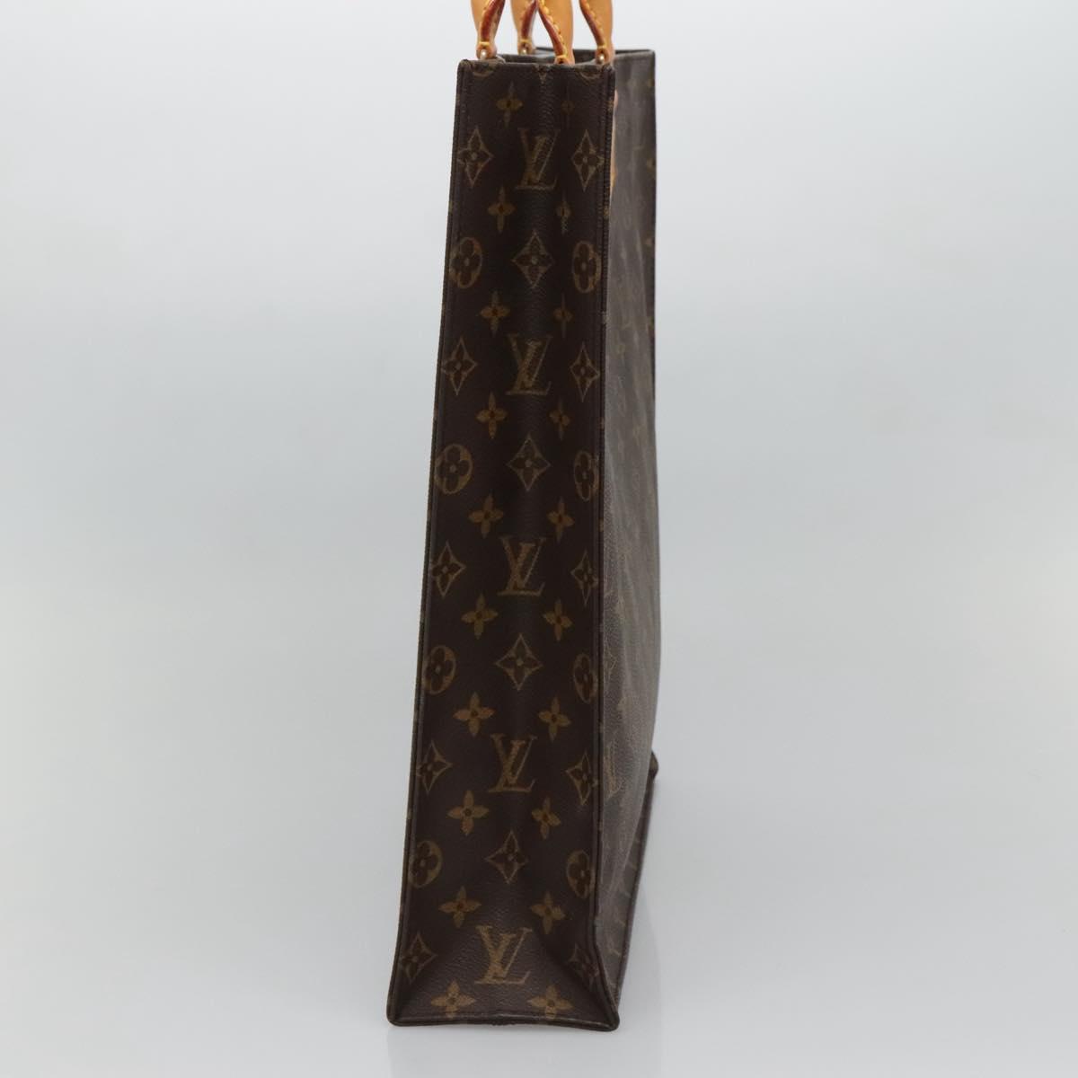 LOUIS VUITTON Monogram Sac Plat Hand Bag M51140 LV Auth 132837