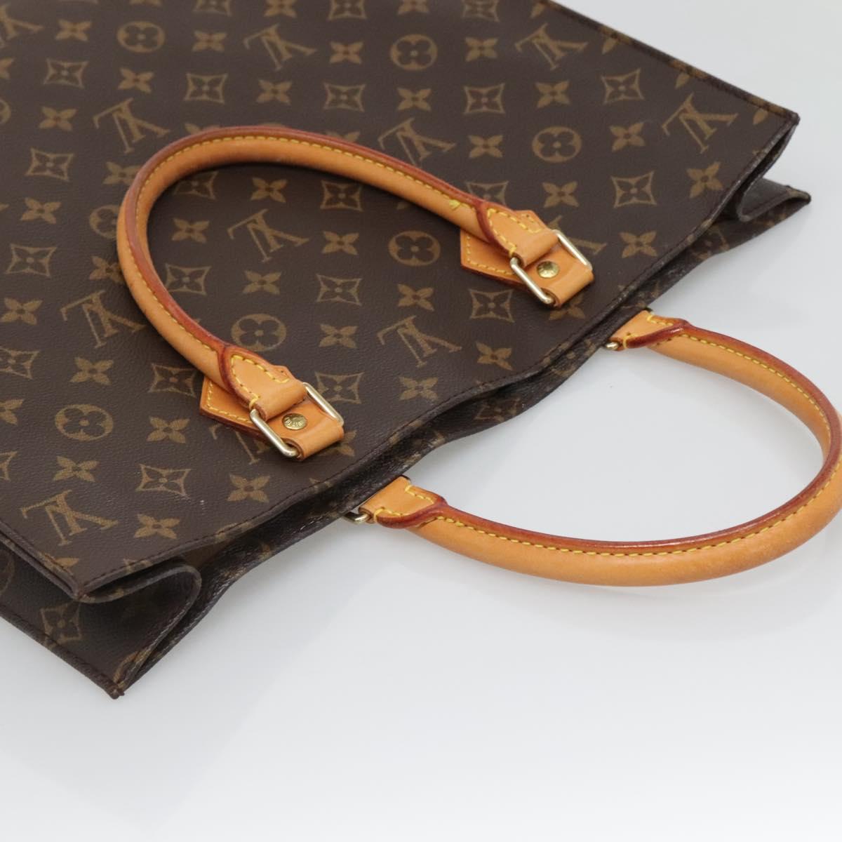 LOUIS VUITTON Monogram Sac Plat Hand Bag M51140 LV Auth 132837