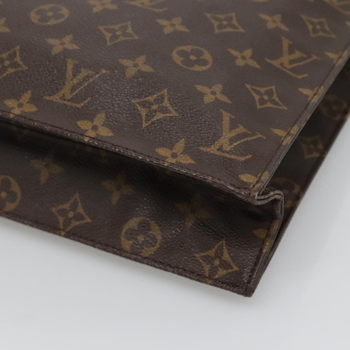 LOUIS VUITTON Monogram Sac Plat Hand Bag M51140 LV Auth 132867