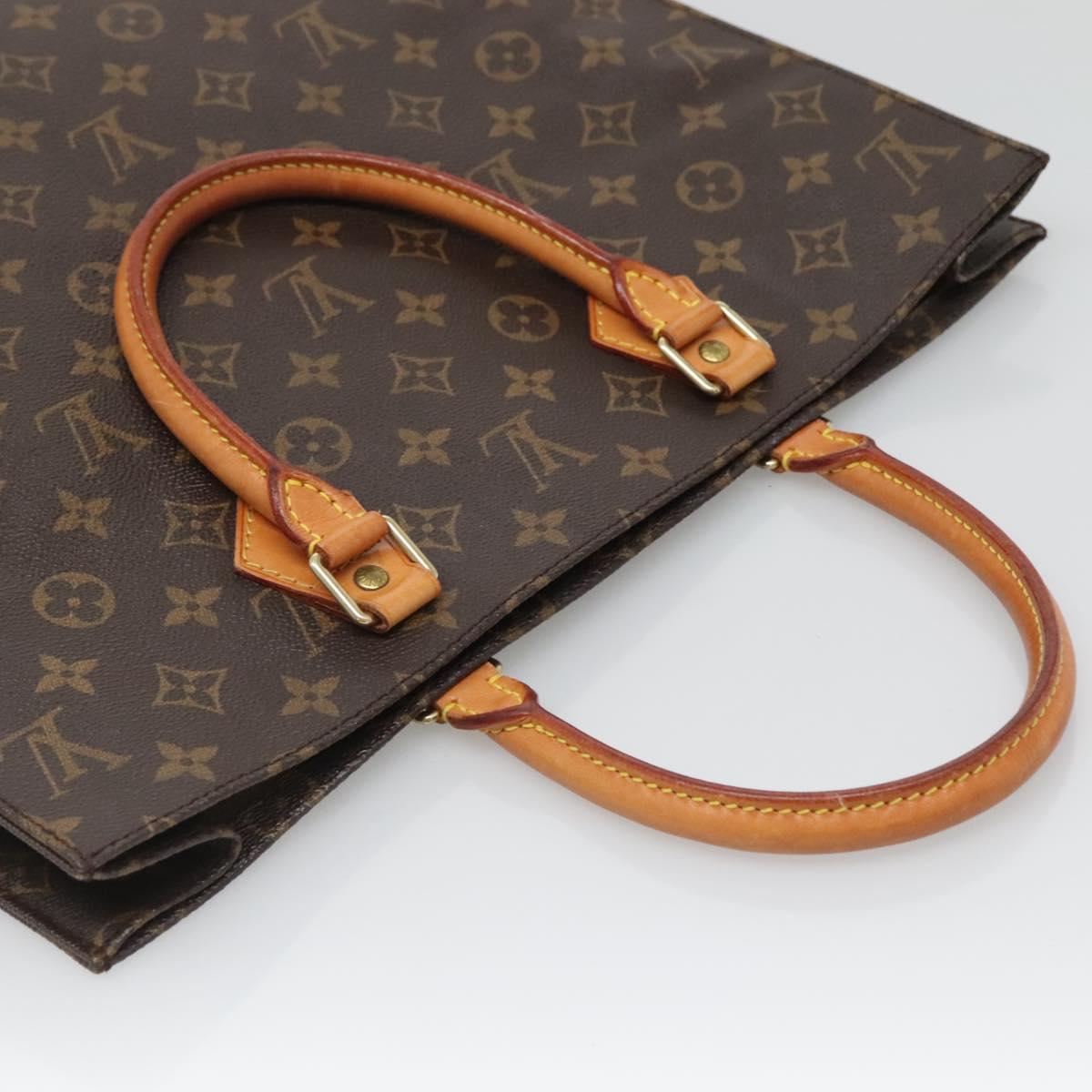 LOUIS VUITTON Monogram Sac Plat Hand Bag M51140 LV Auth 132867