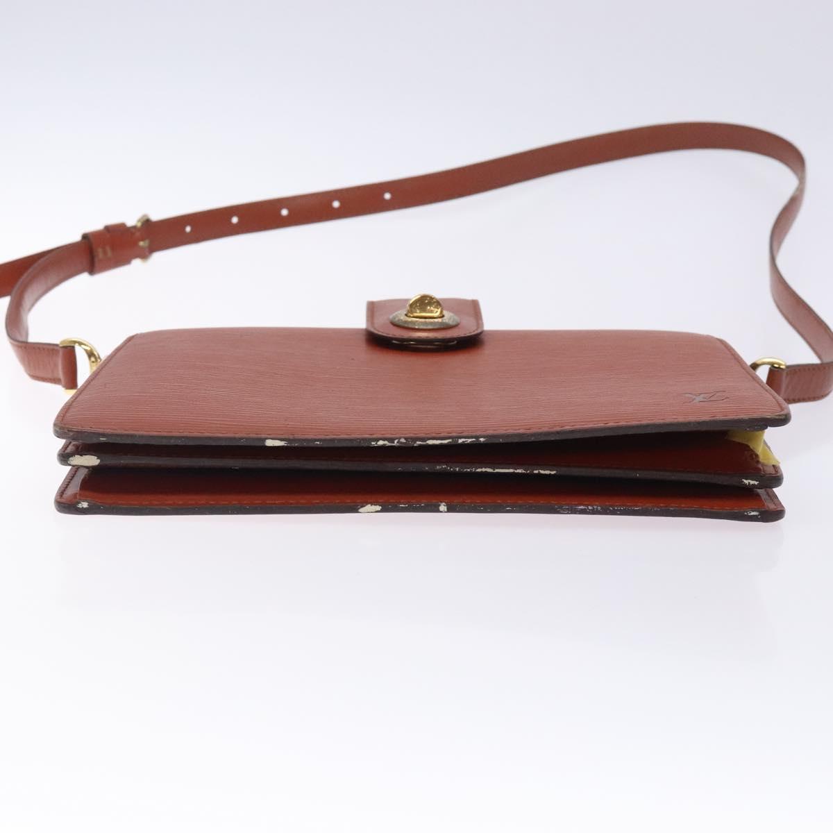 LOUIS VUITTON Epi Capuchin Shoulder Bag Brown M52343 LV Auth 132874
