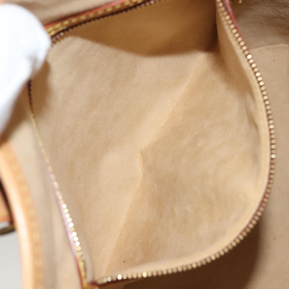 LOUIS VUITTON Nomad leather Bucket PM Shoulder Bag Beige M85001 LV Auth 132875A