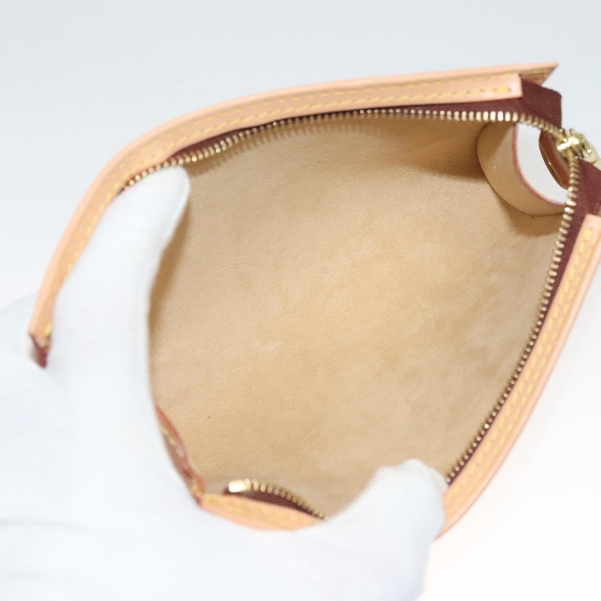 LOUIS VUITTON Nomad leather Bucket PM Shoulder Bag Beige M85001 LV Auth 132875A