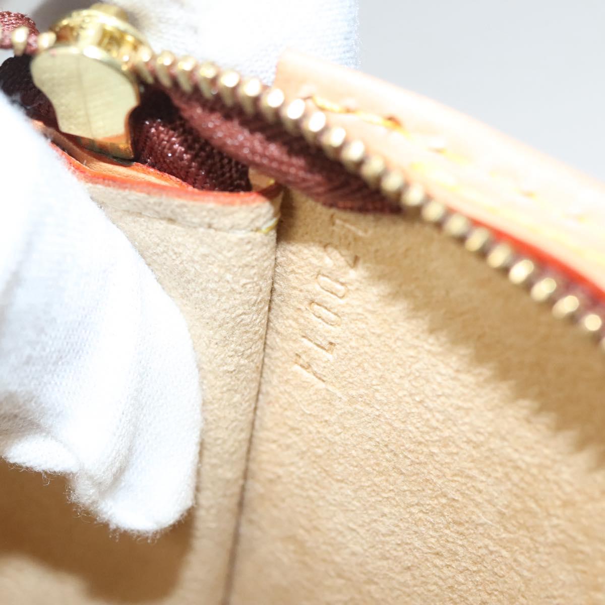 LOUIS VUITTON Nomad leather Bucket PM Shoulder Bag Beige M85001 LV Auth 132875