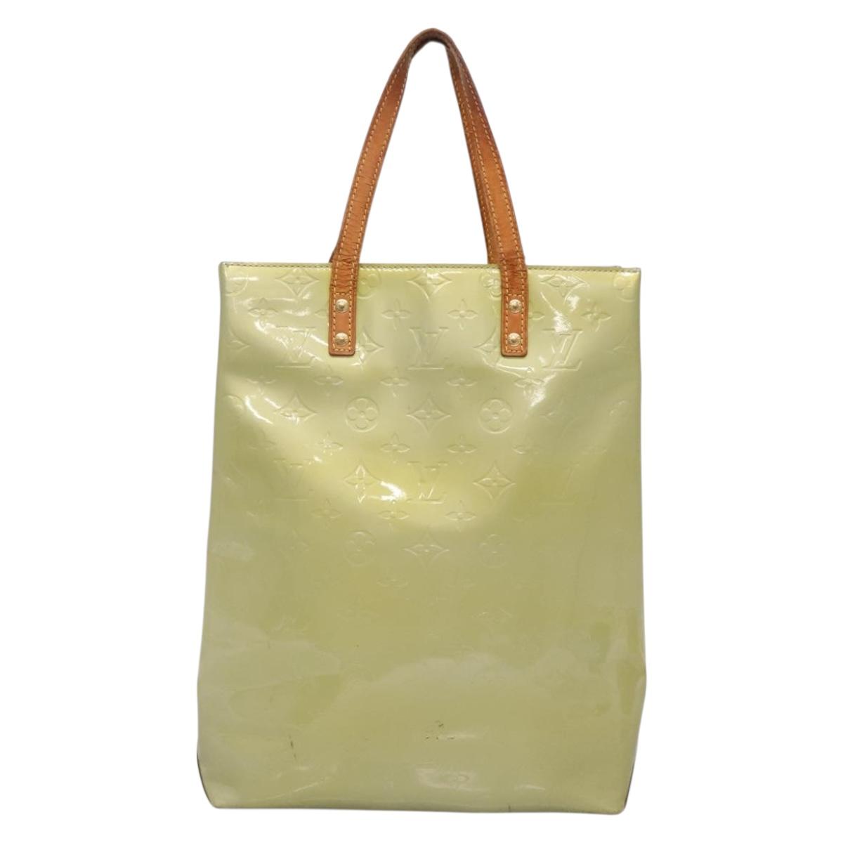 LOUIS VUITTON Monogram Vernis Reade MM Hand Bag Gris M91142 LV Auth 132877