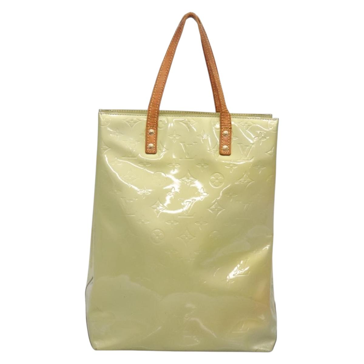 LOUIS VUITTON Monogram Vernis Reade MM Hand Bag Gris M91142 LV Auth 132877