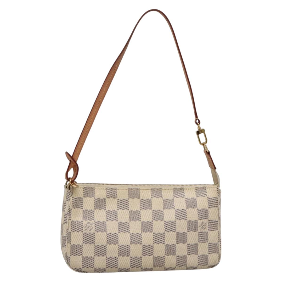 LOUIS VUITTON Damier Azur Pochette Accessoires Pouch N51986 LV Auth 132914M