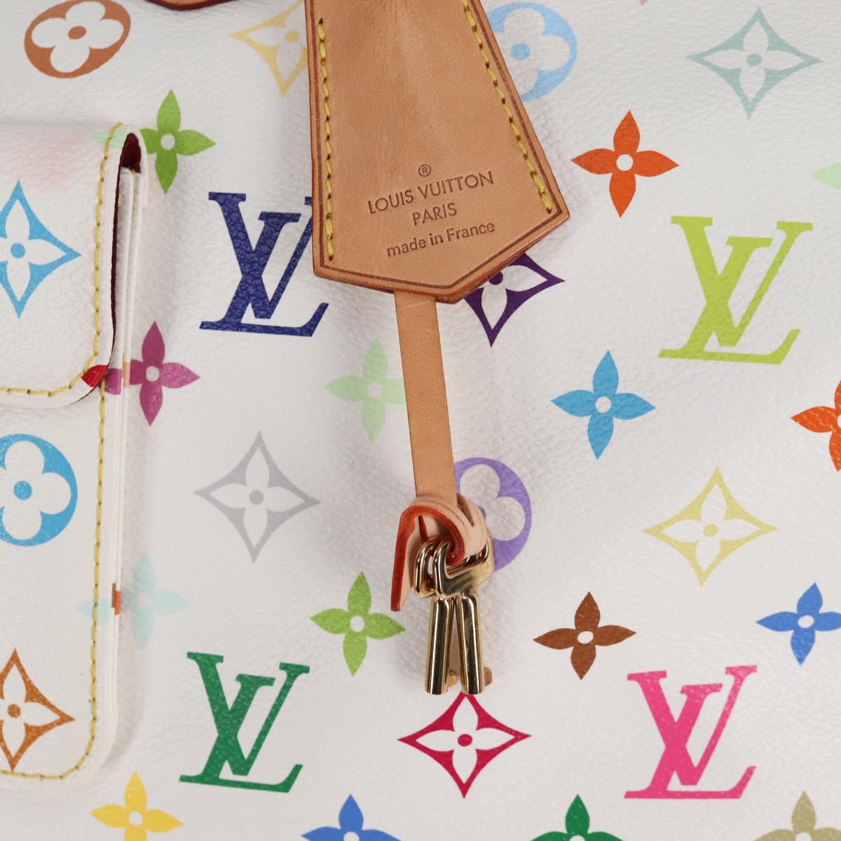 LOUIS VUITTON Monogram Multicolor Speedy 30 Bag White Bron M92643 Auth 132956SAV