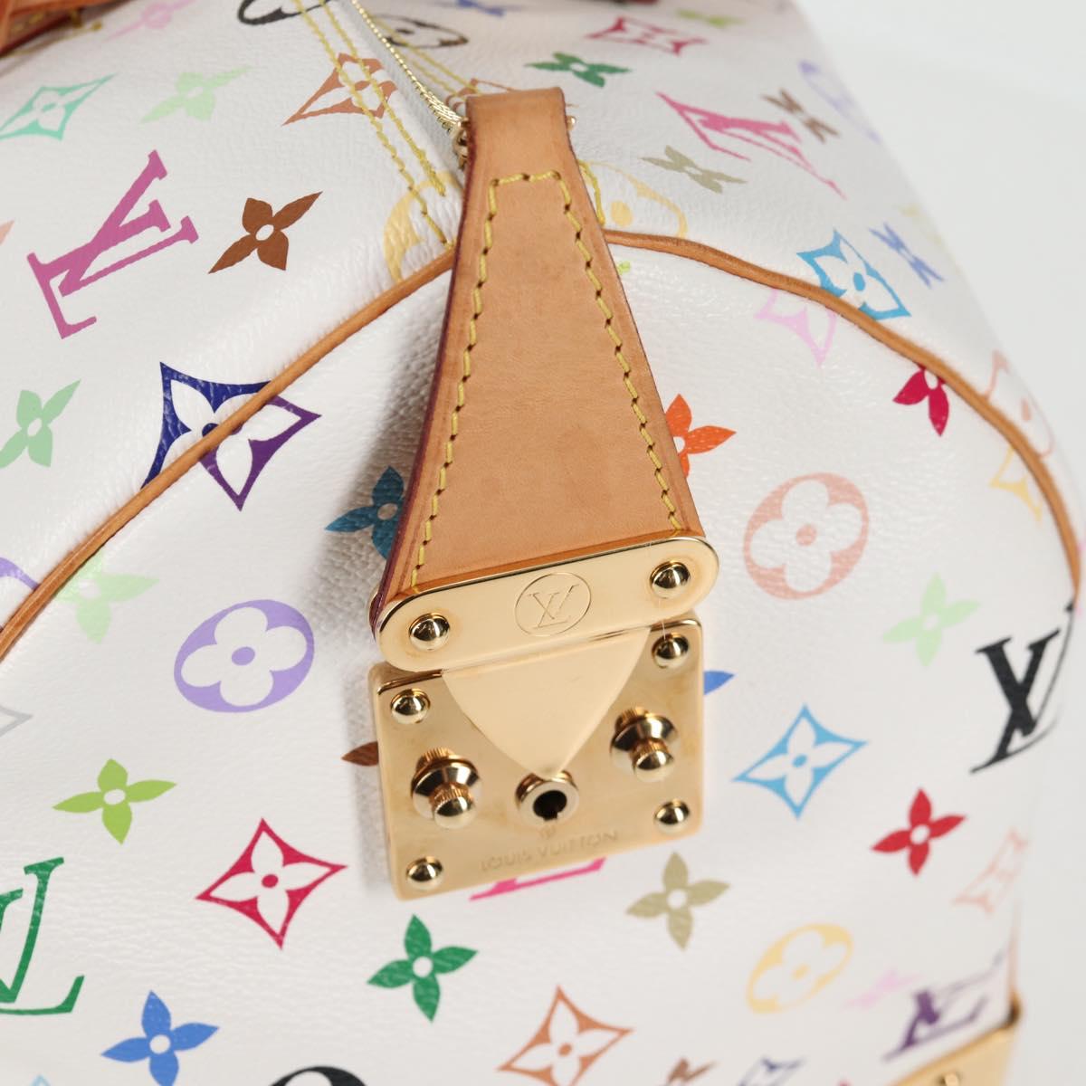 LOUIS VUITTON Monogram Multicolor Speedy 30 Bag White Bron M92643 Auth 132956SAV