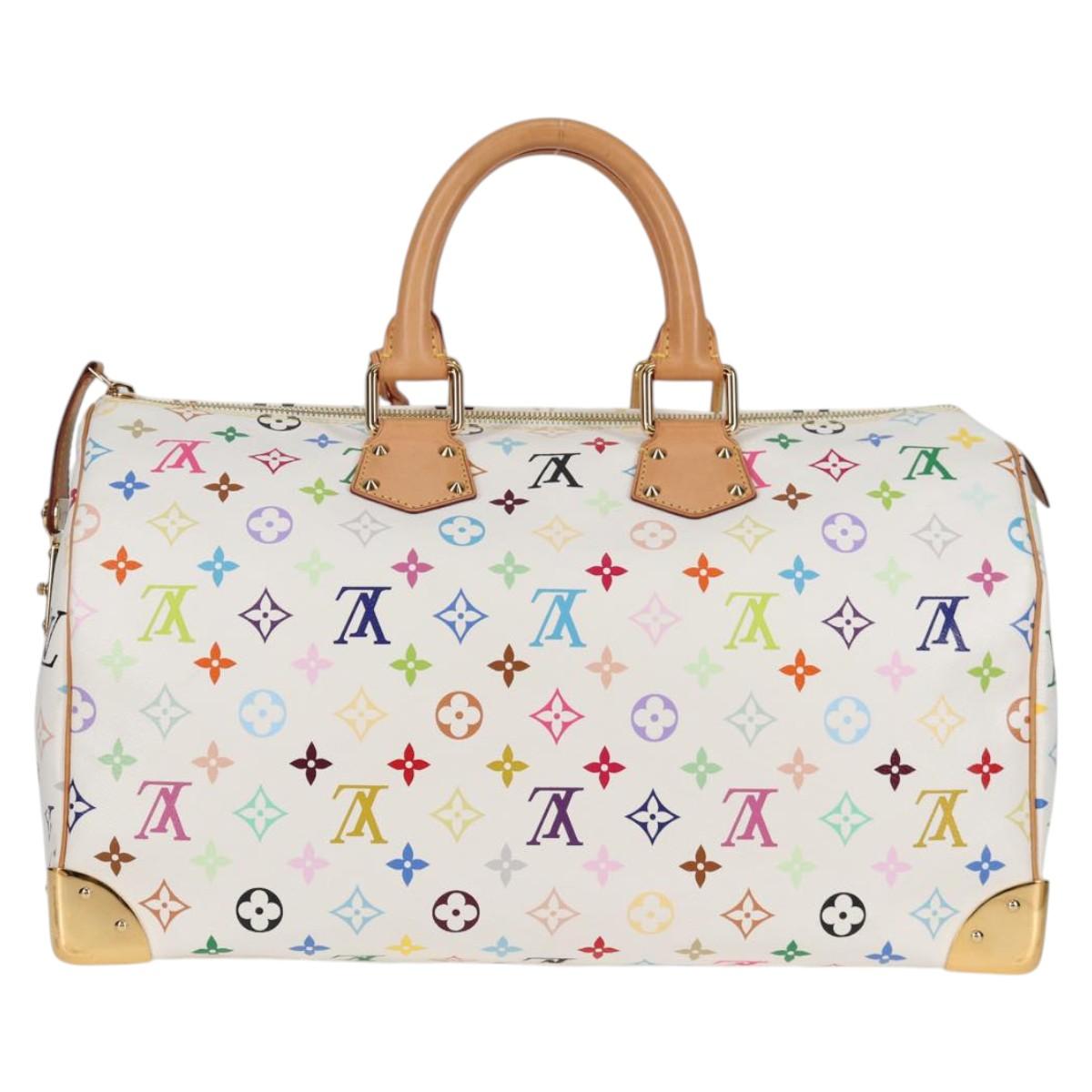 LOUIS VUITTON Monogram Multicolor Speedy 30 Bag White Bron M92643 Auth 132956SAV