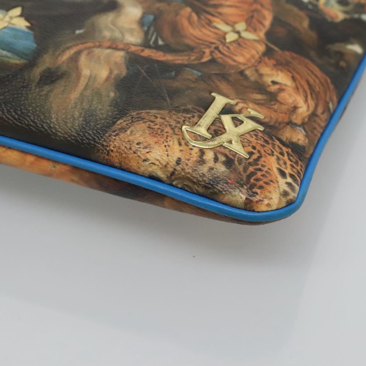 LOUIS VUITTON Celty Pochette Plat Pouch Koons Rubens M64617 LV Auth 132960SAM