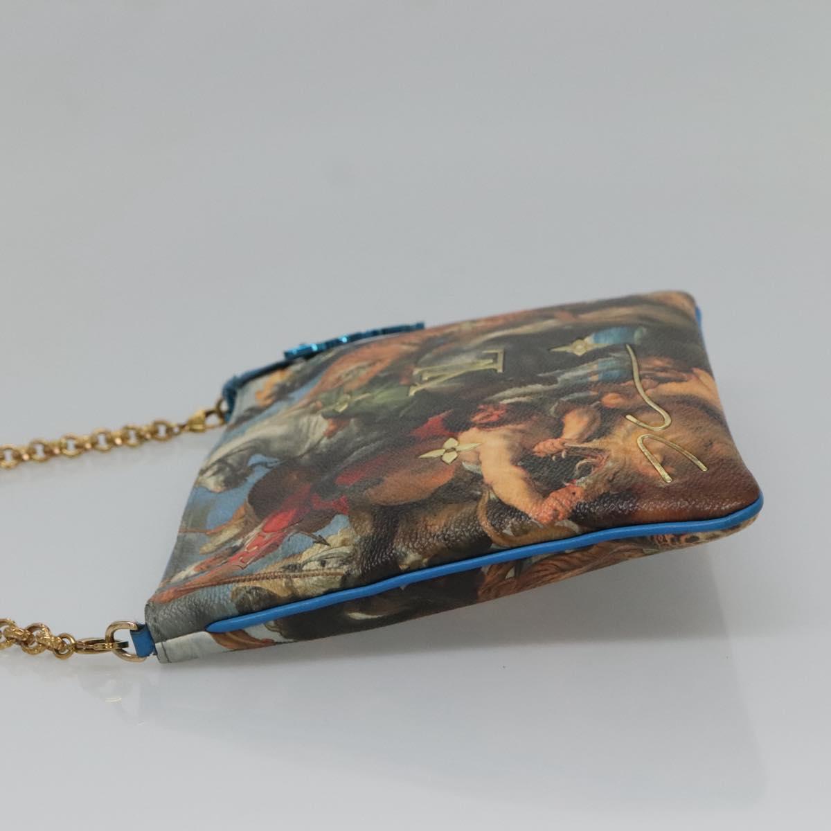 LOUIS VUITTON Celty Pochette Plat Pouch Koons Rubens M64617 LV Auth 132960SAM