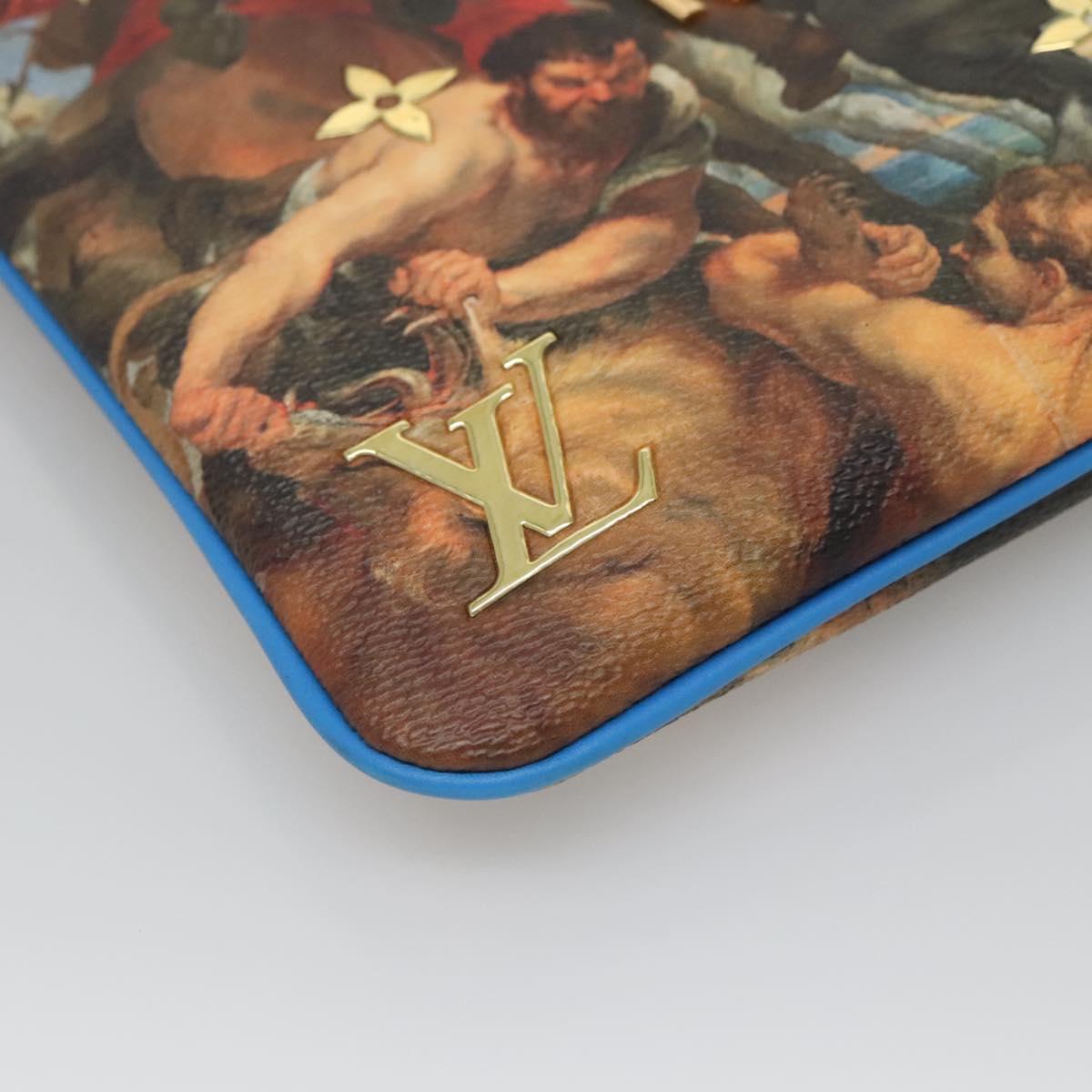 LOUIS VUITTON Celty Pochette Plat Pouch Koons Rubens M64617 LV Auth 132961SM