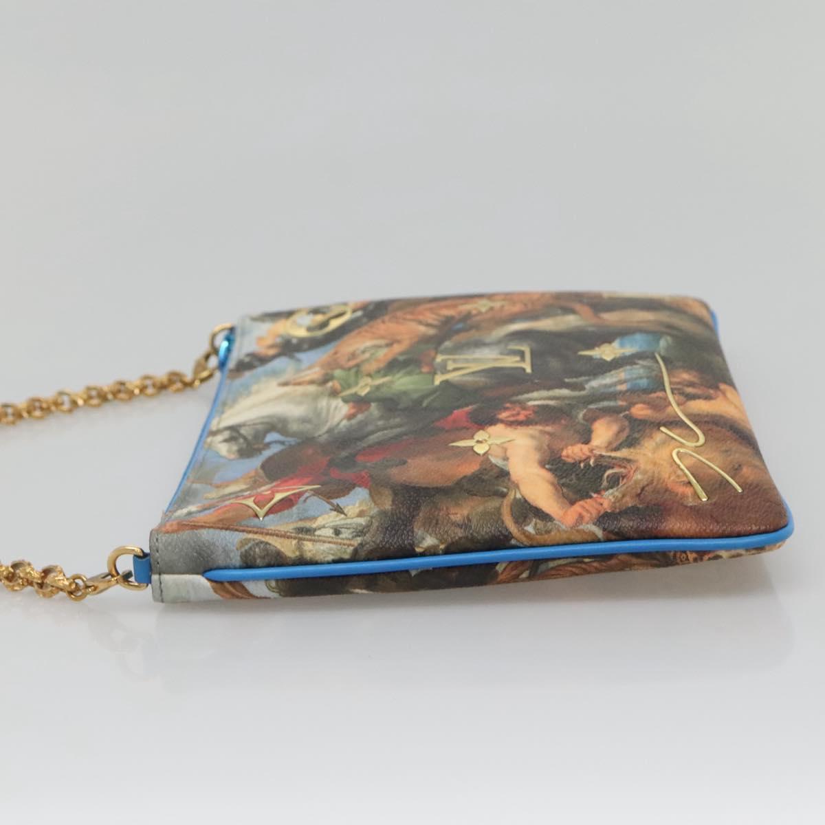 LOUIS VUITTON Celty Pochette Plat Pouch Koons Rubens M64617 LV Auth 132961SM