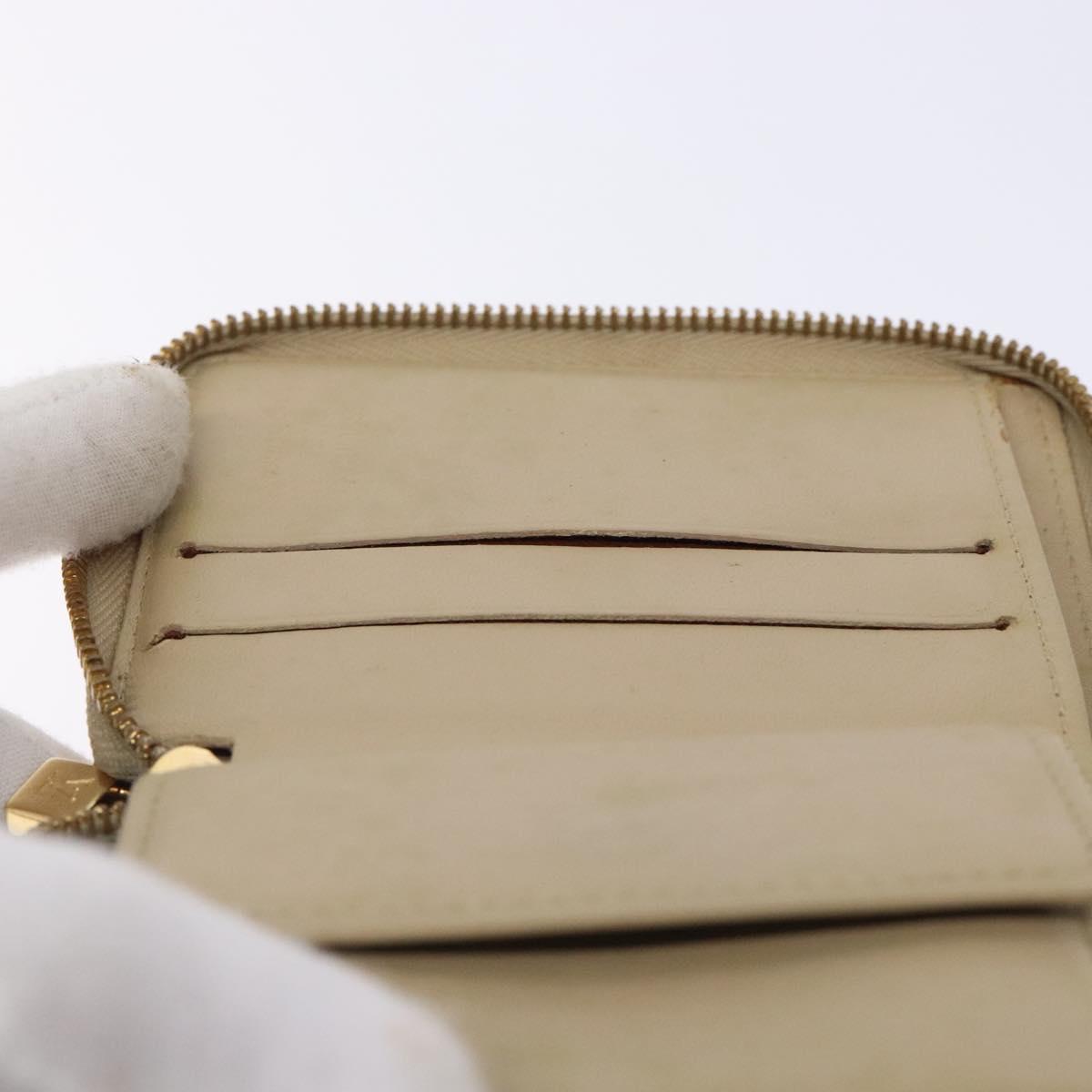 LOUIS VUITTON Monogram Vernis Bloom Wallet Beige M91015 LV Auth 132968