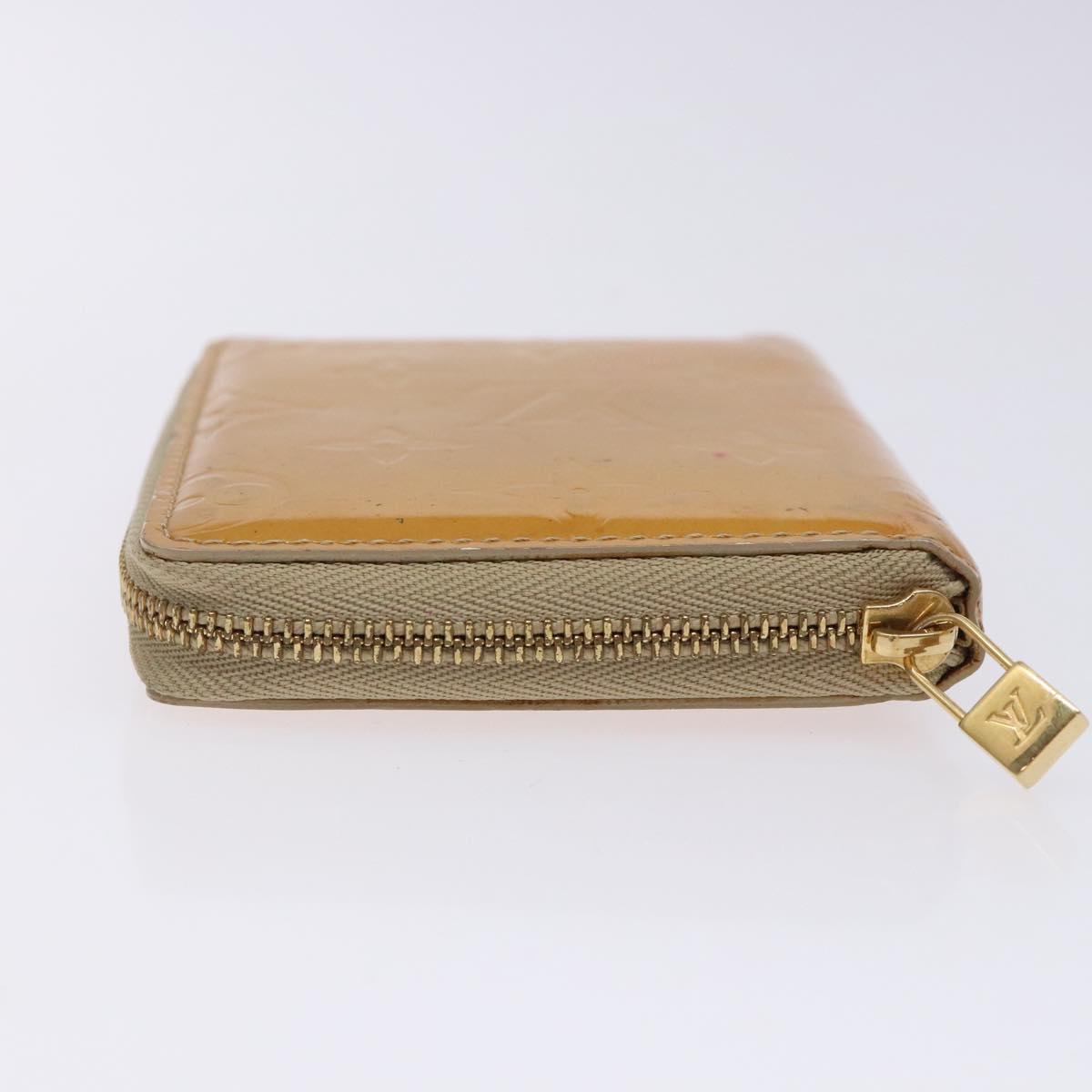 LOUIS VUITTON Monogram Vernis Bloom Wallet Beige M91015 LV Auth 132968