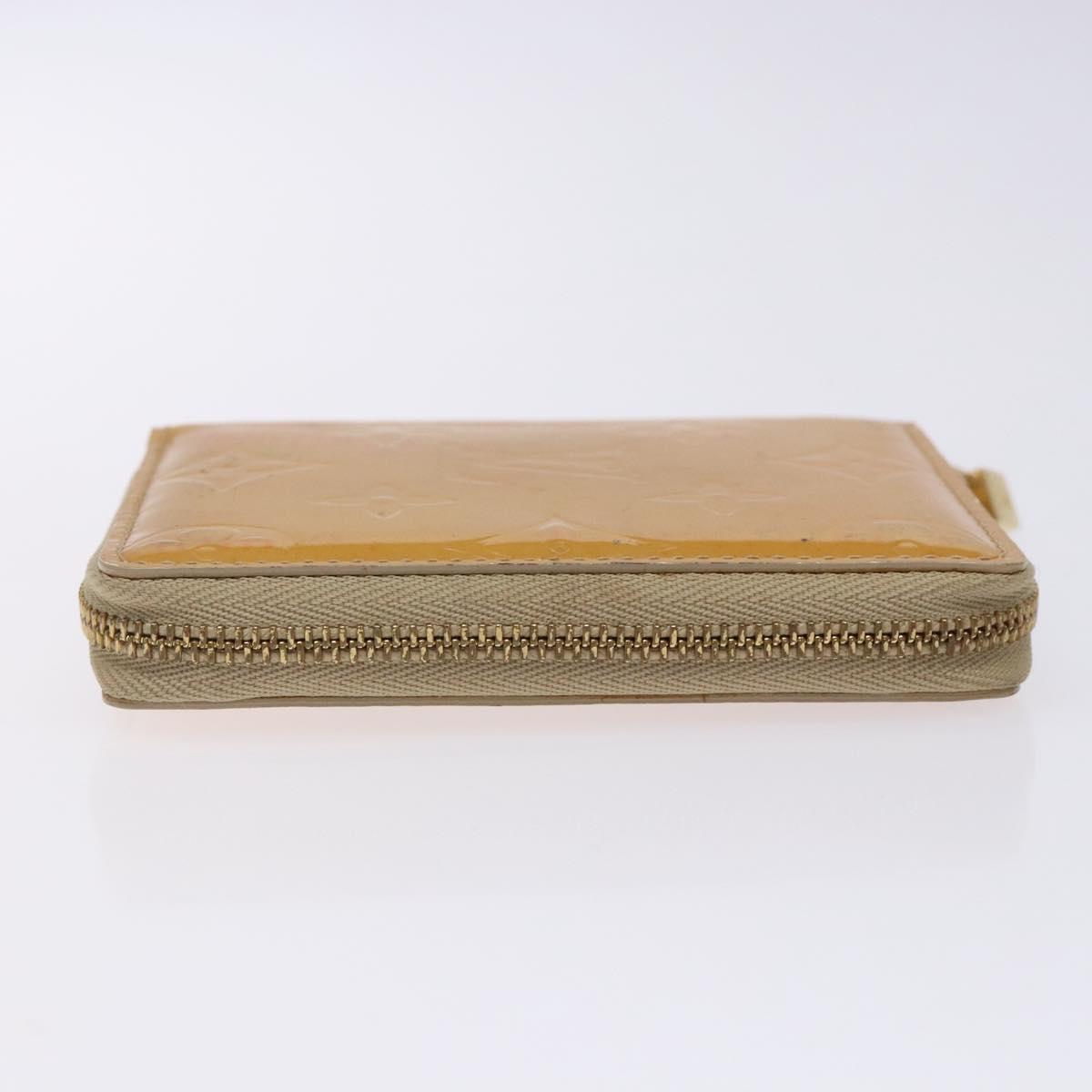 LOUIS VUITTON Monogram Vernis Bloom Wallet Beige M91015 LV Auth 132968