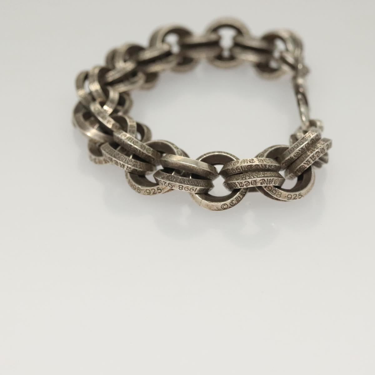 Chrome Hearts Double B Ring Bracelet Ag925 Silver Auth 132979SAM
