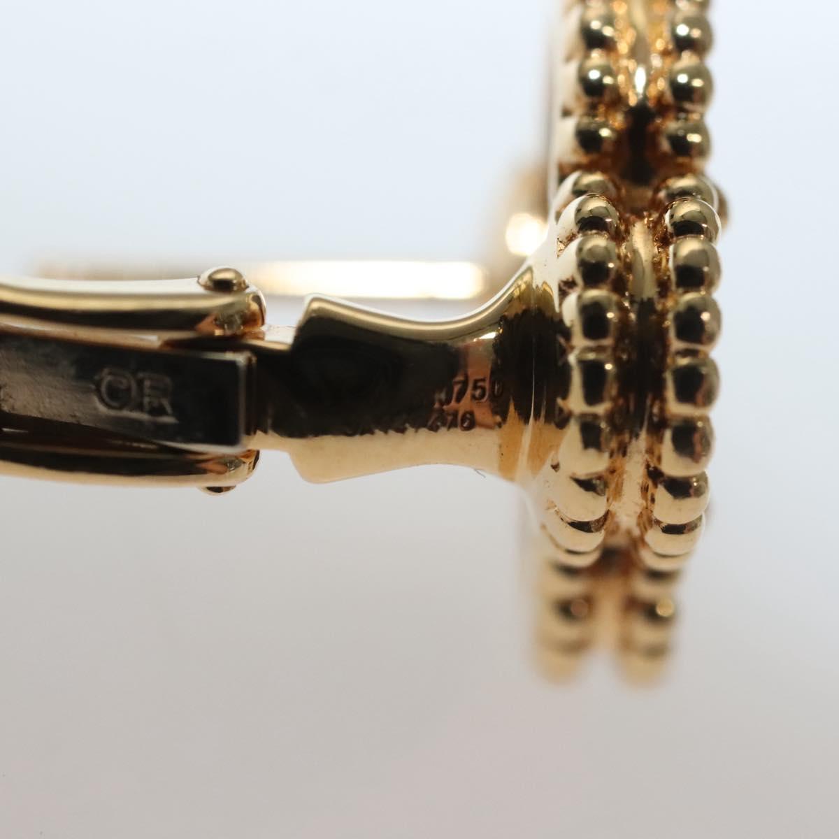 Van Cleef & Arpels Vintage Alhambra Onyx Pierce 18K Gold(750) Gold Auth 132990M
