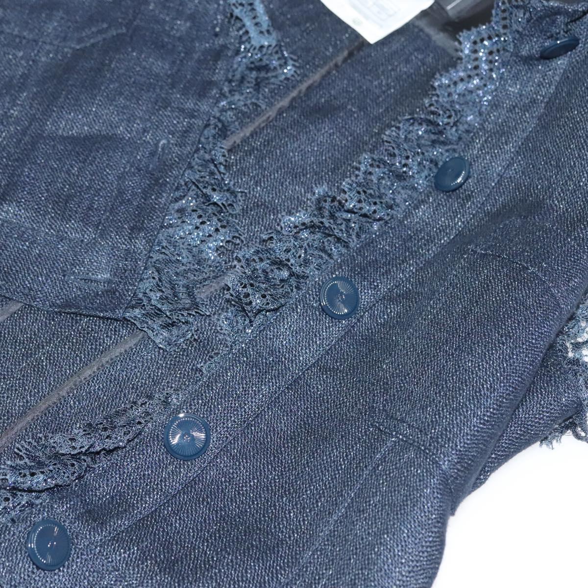 CHANEL Jacket & Pants Set Jacket Denim Blue CC Auth 132998M