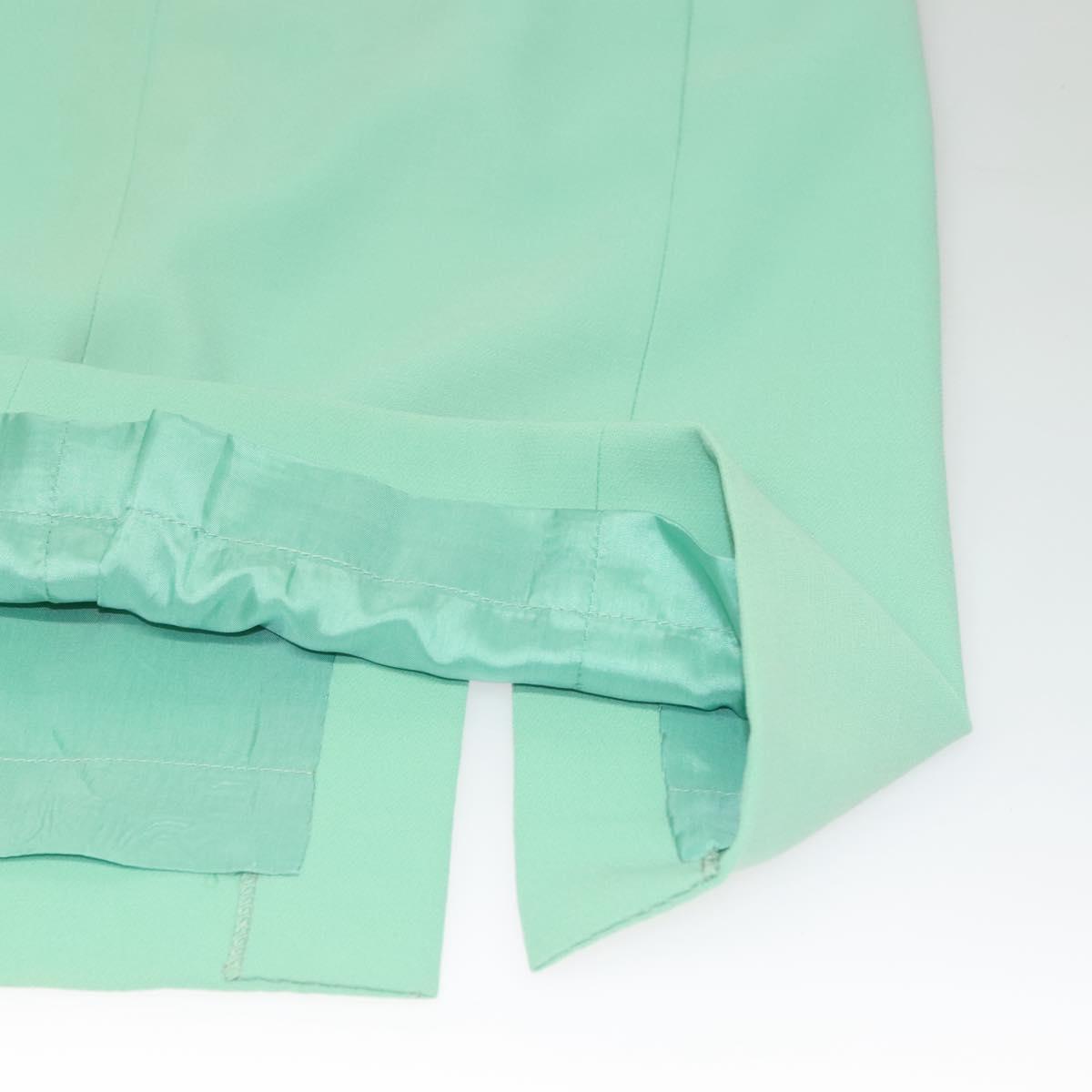CELINE Skirt Wool Green CC Auth 133003M