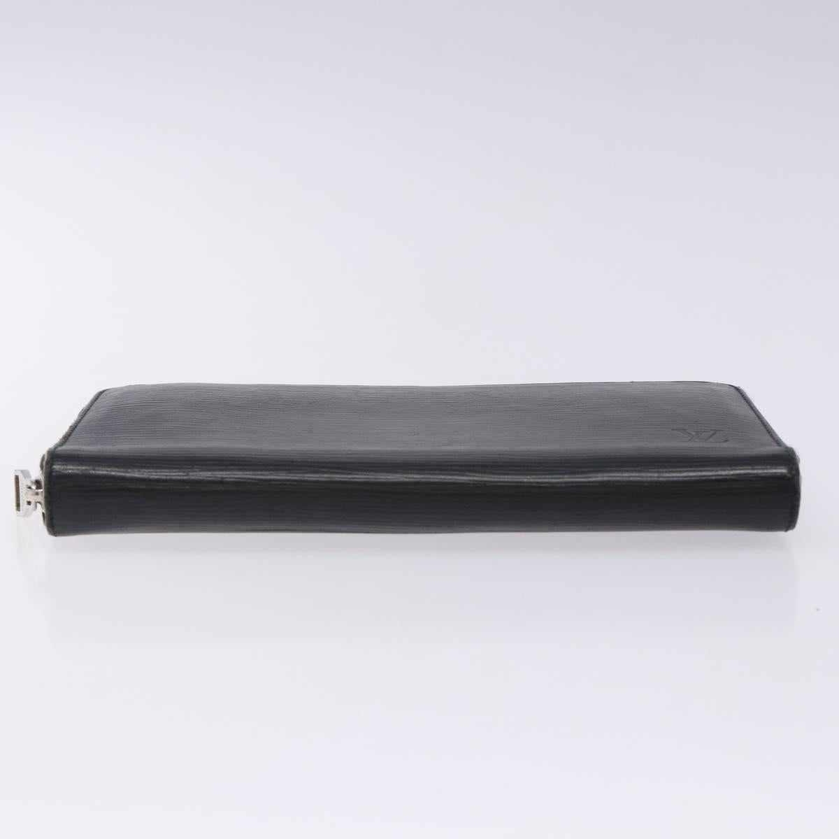 LOUIS VUITTON Epi Zippy Organizer Long Wallet Black M63852 LV Auth 133006