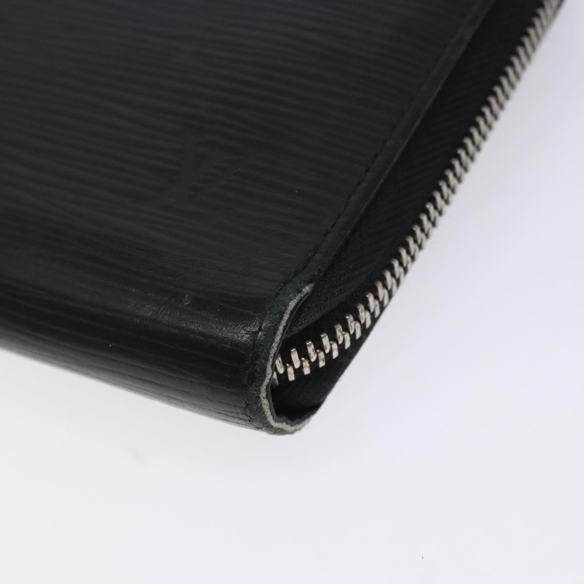 LOUIS VUITTON Epi Zippy Organizer Long Wallet Black M63852 LV Auth 133006