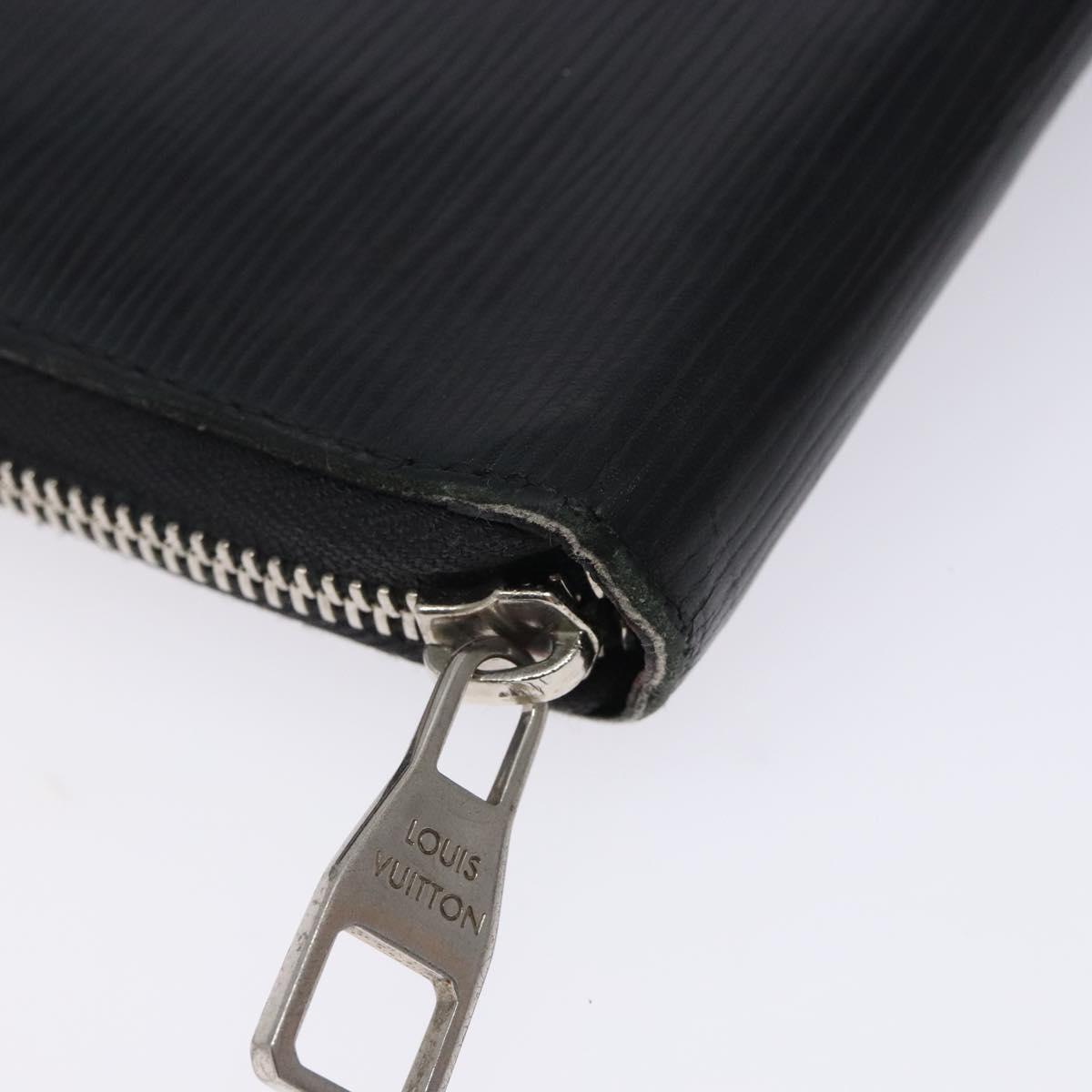 LOUIS VUITTON Epi Zippy Organizer Long Wallet Black M63852 LV Auth 133006