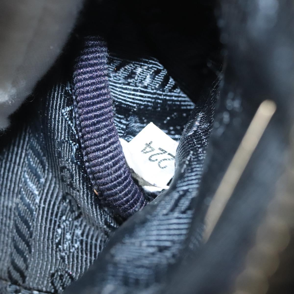 PRADA Shoulder Bag Nylon Blue Silver Auth 133036