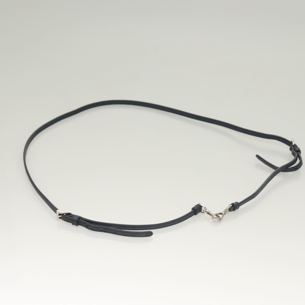 PRADA Shoulder Bag Nylon Blue Silver Auth 133036