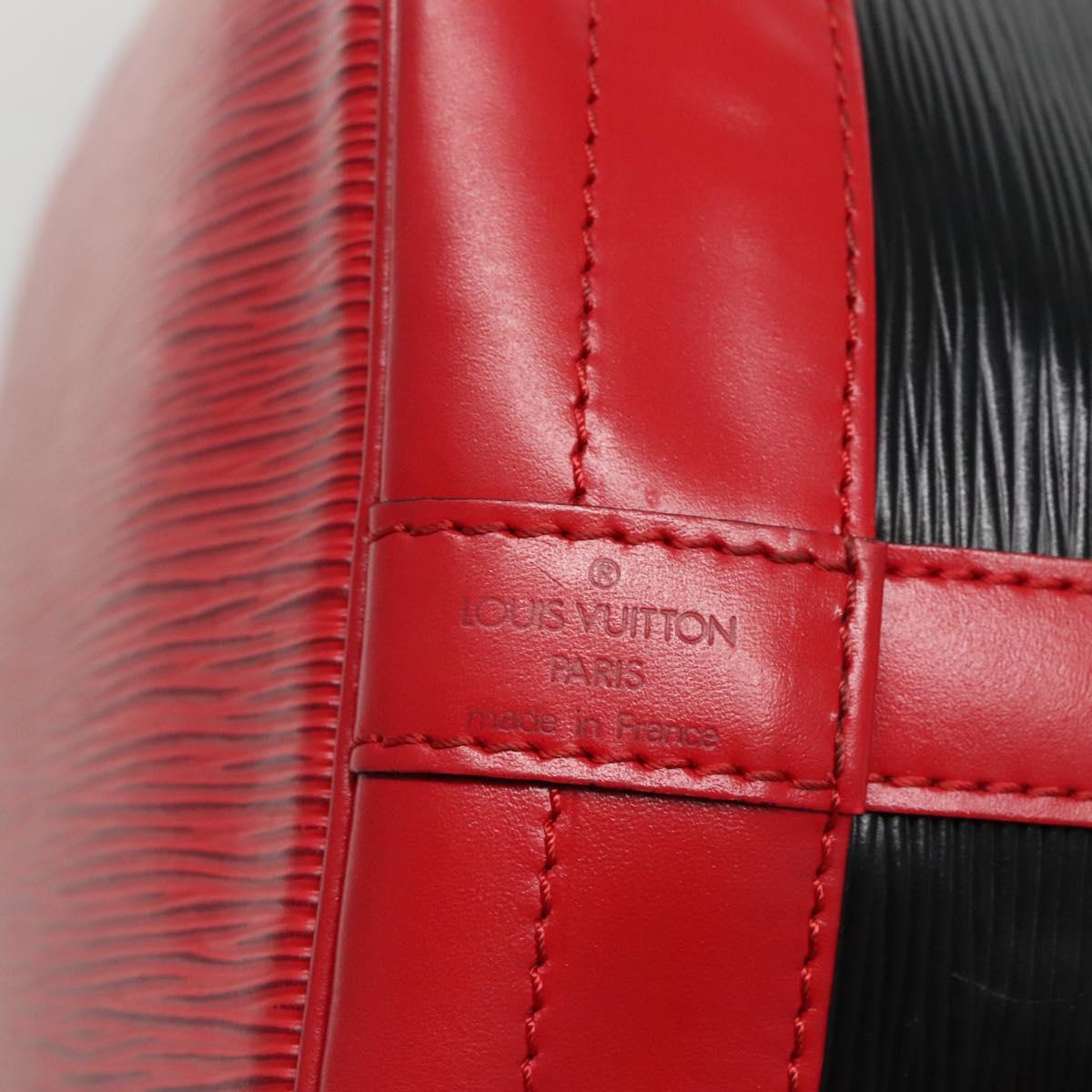 LOUIS VUITTON Epi Noe Shoulder Bag Bicolor Black Red M44017 LV Auth 133055