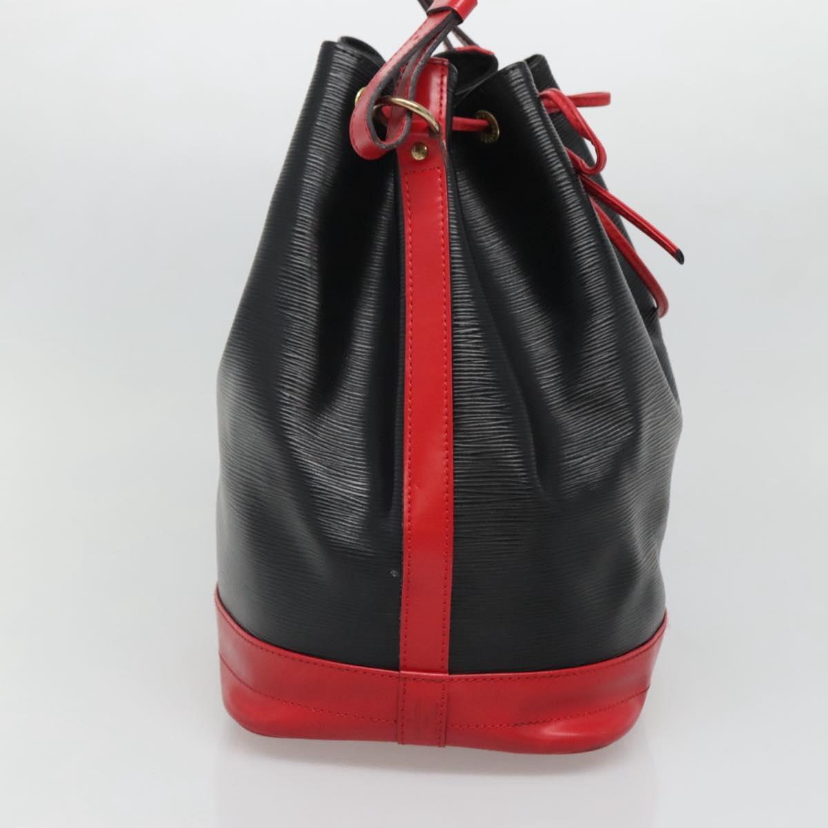 LOUIS VUITTON Epi Noe Shoulder Bag Bicolor Black Red M44017 LV Auth 133055