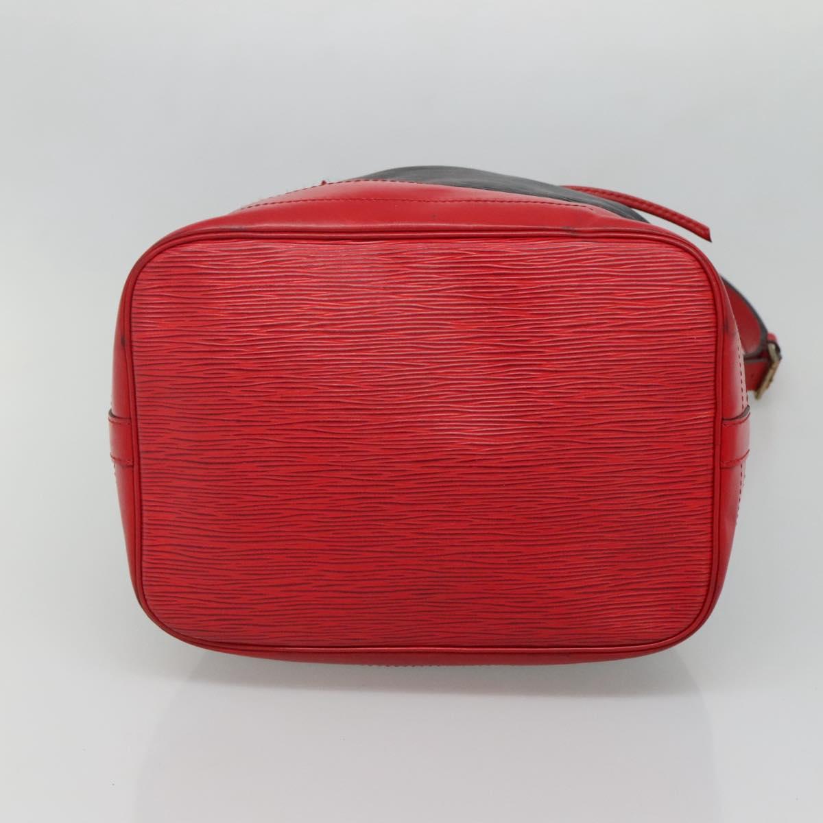 LOUIS VUITTON Epi Noe Shoulder Bag Bicolor Black Red M44017 LV Auth 133055