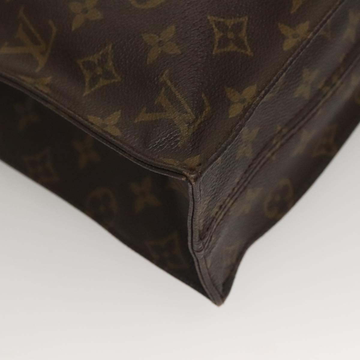LOUIS VUITTON Monogram Sac Plat Hand Bag M51140 LV Auth 133062