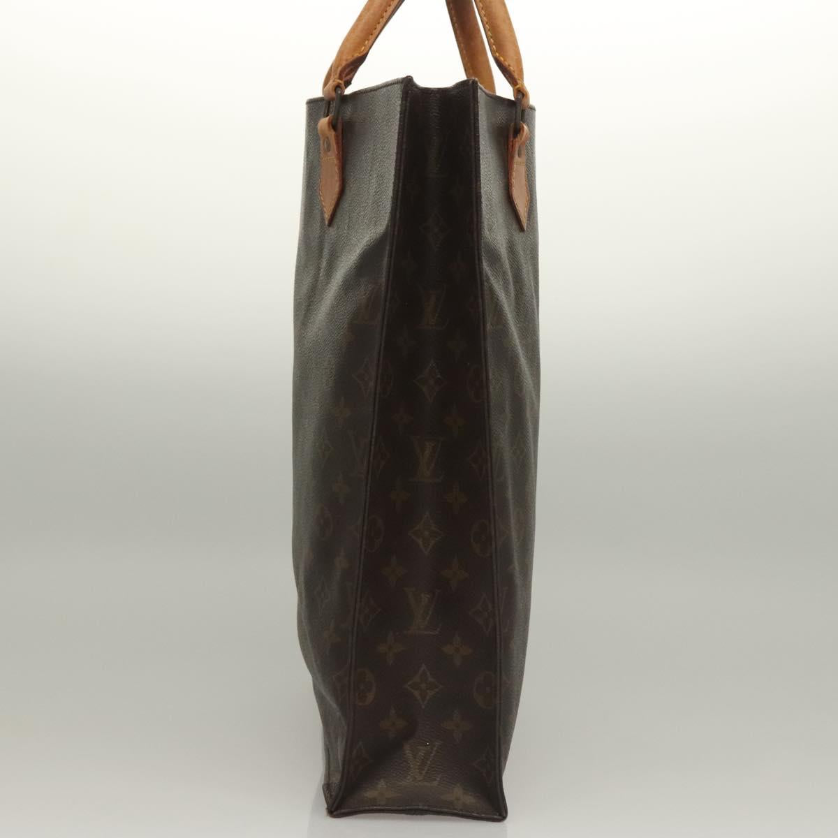 LOUIS VUITTON Monogram Sac Plat Hand Bag M51140 LV Auth 133062