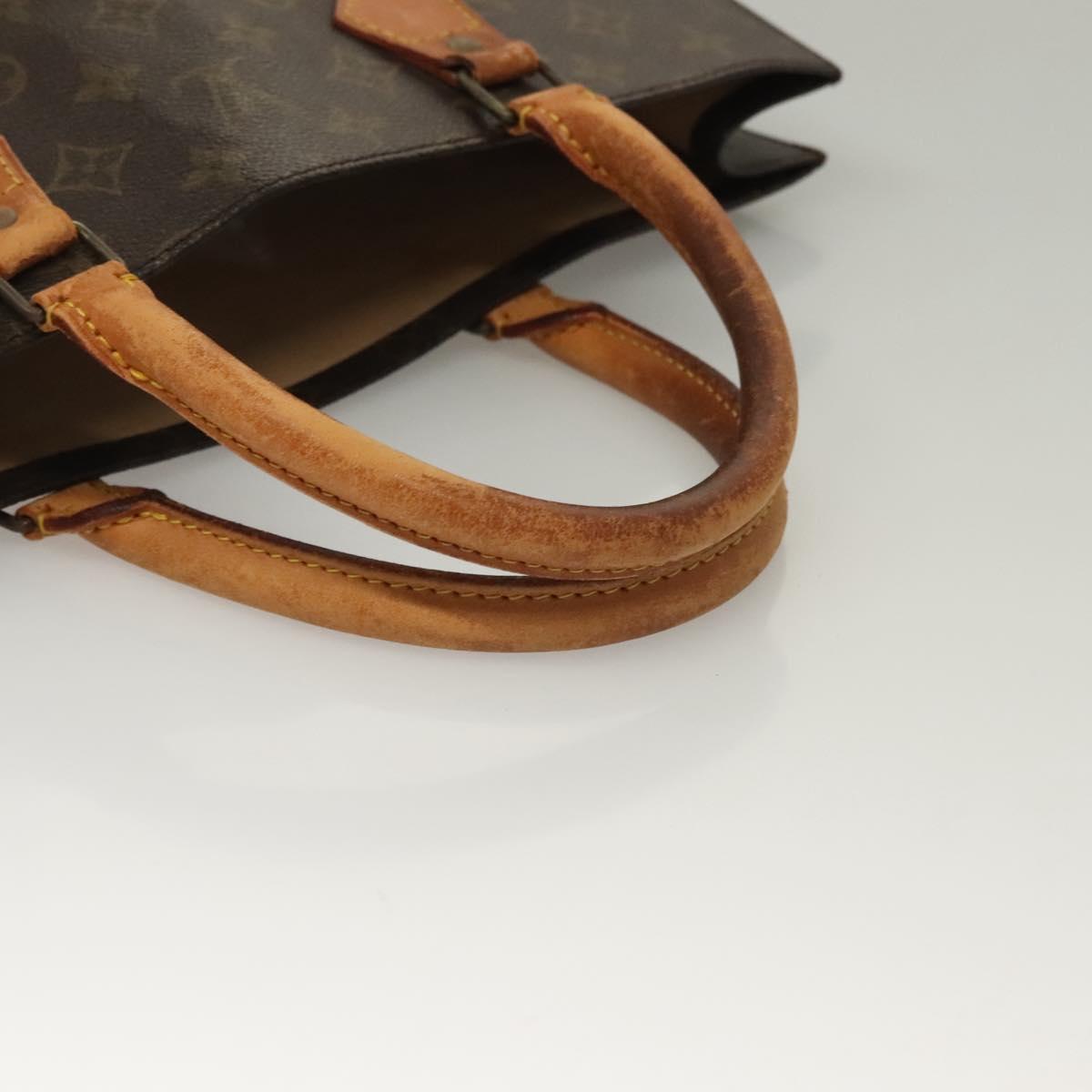 LOUIS VUITTON Monogram Sac Plat Hand Bag M51140 LV Auth 133062