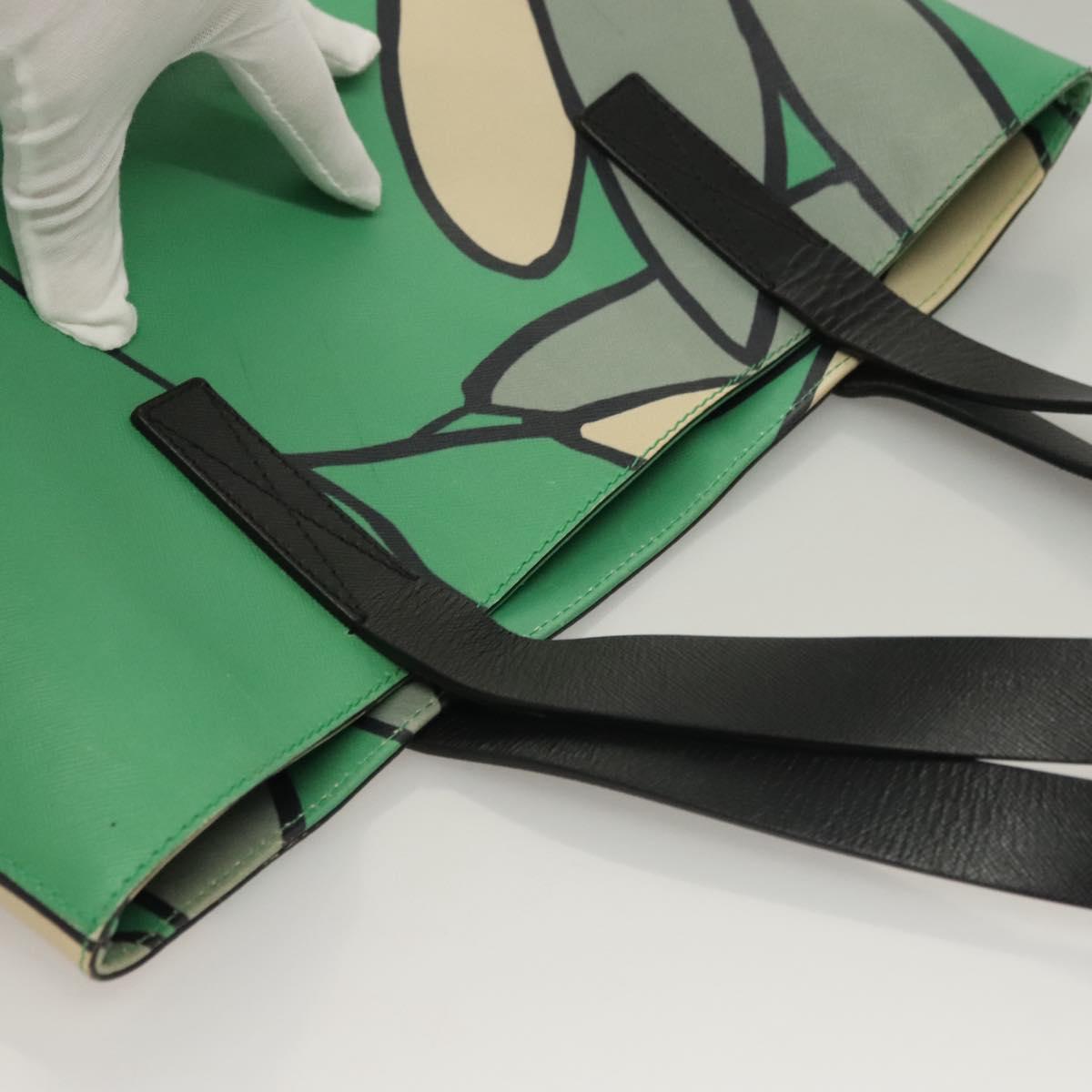 MARNI Tote Bag Leather Green Auth 133065